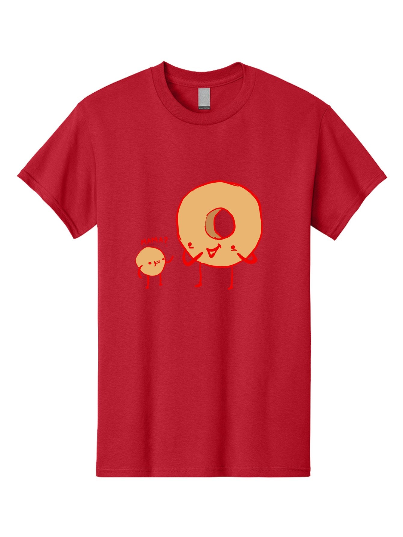 Donut-And-Ball Men'S Graphic Tee, 100% Cotton, Comfortable Casual Summer Wear, Machine Washable, Cartoon Donut, Donut Character, Cute Donut, Child Donut, Mama Donut, Sweet Treat, Funny Illustration, Donut Love, Animated Donut -  Aaa026 29