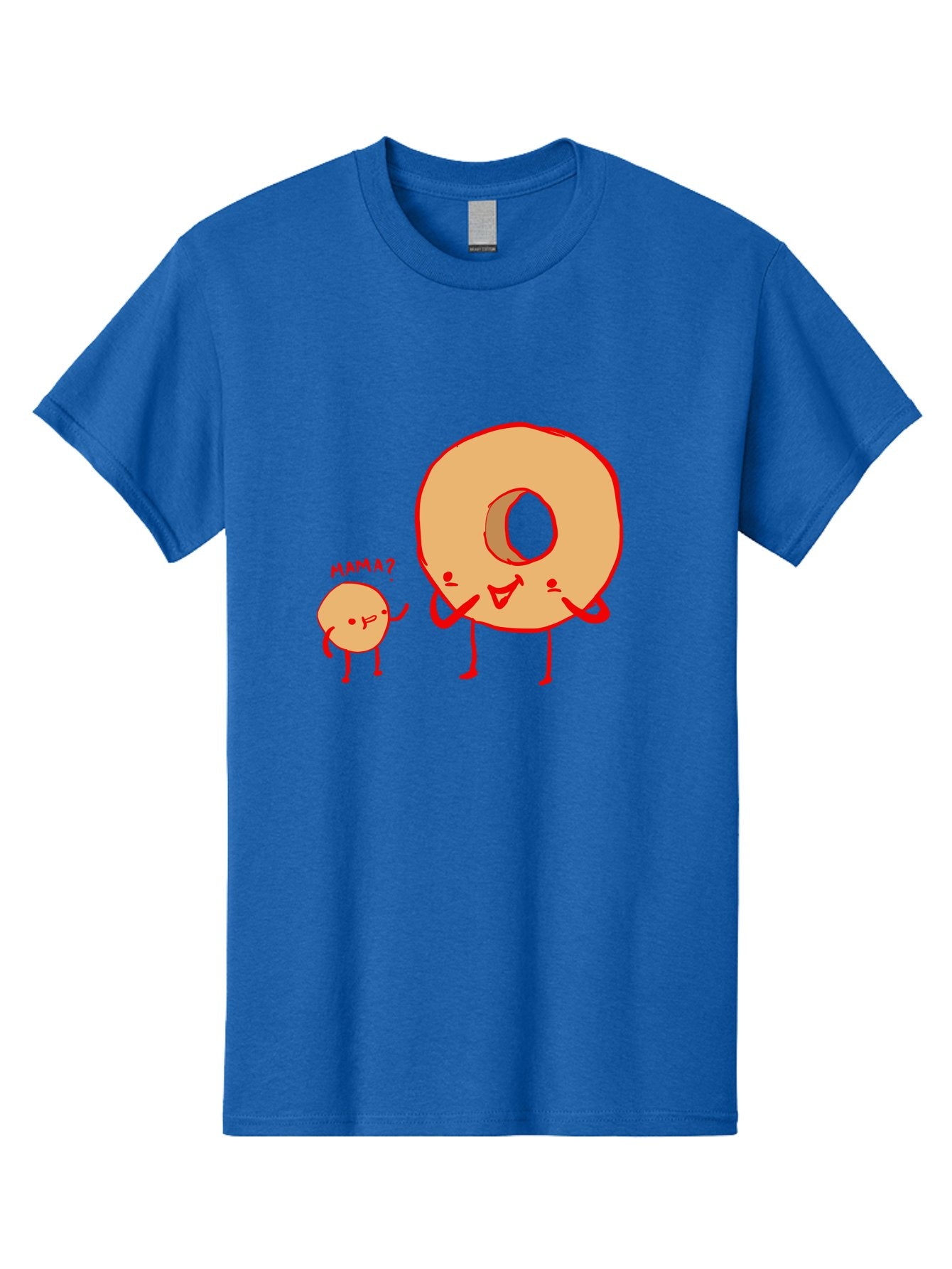 Donut-And-Ball Men'S Graphic Tee, 100% Cotton, Comfortable Casual Summer Wear, Machine Washable, Cartoon Donut, Donut Character, Cute Donut, Child Donut, Mama Donut, Sweet Treat, Funny Illustration, Donut Love, Animated Donut -  Aaa026 9