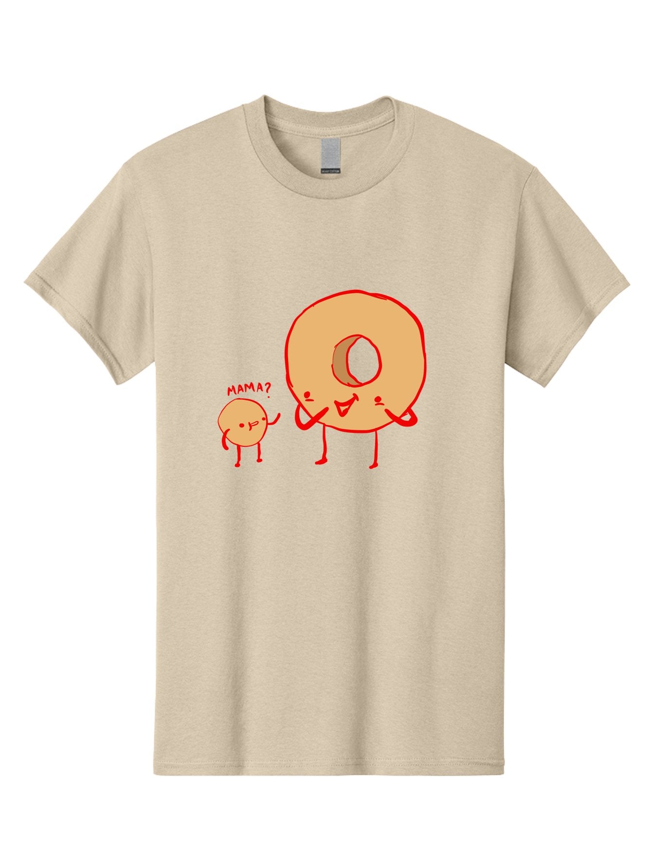 Donut-And-Ball Men'S Graphic Tee, 100% Cotton, Comfortable Casual Summer Wear, Machine Washable, Cartoon Donut, Donut Character, Cute Donut, Child Donut, Mama Donut, Sweet Treat, Funny Illustration, Donut Love, Animated Donut -  Aaa026 19