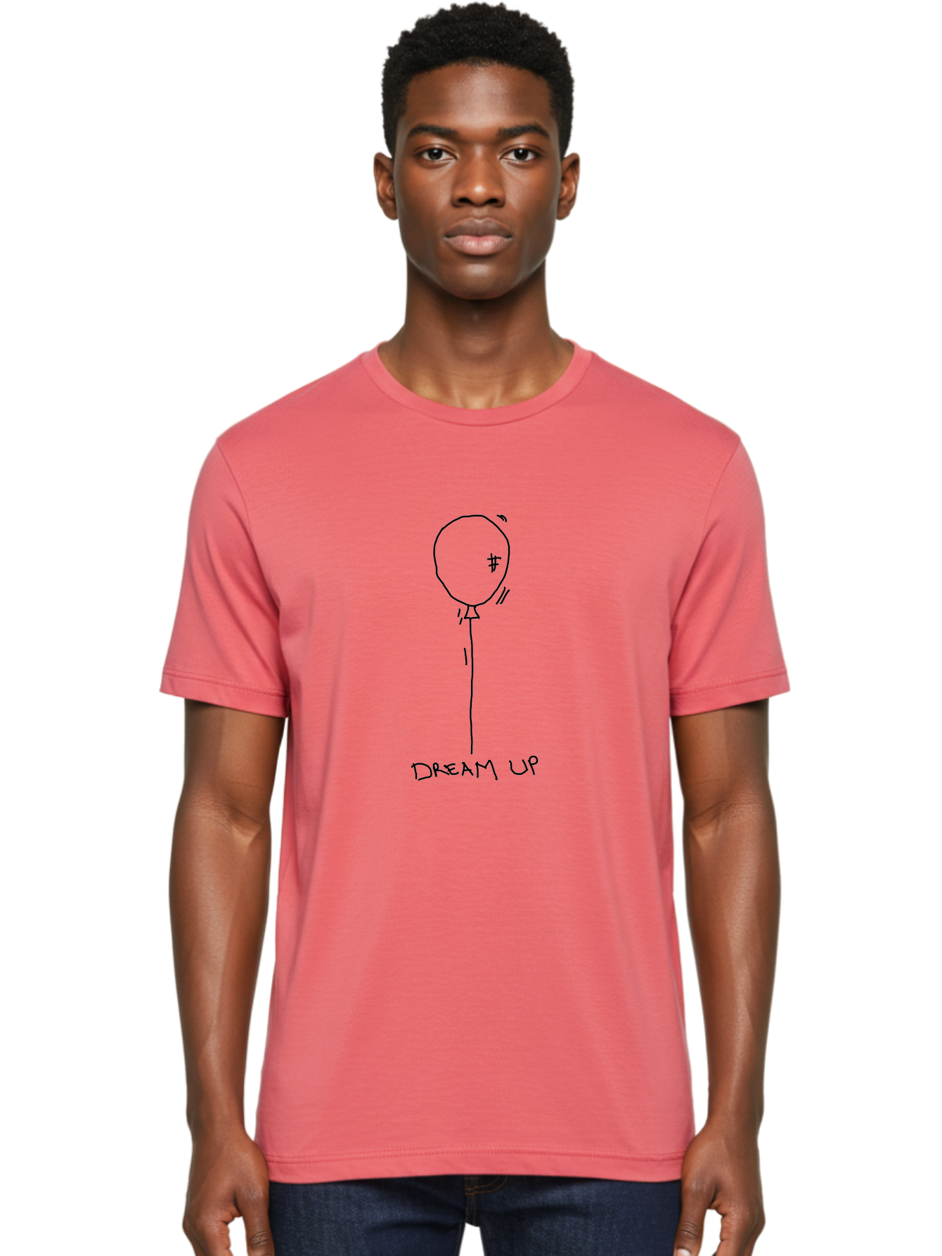 Dream-Up-Balloon Men'S Graphic Tee, 100% Cotton, Comfortable Casual Summer Wear, Machine Washable, Hand Drawn Balloon, Dream Big, Aspirations, Motivation, Inspirational Quote, Simple Illustration, Minimalistic Design, Dollar Sign Symbol -  Aaa028 20