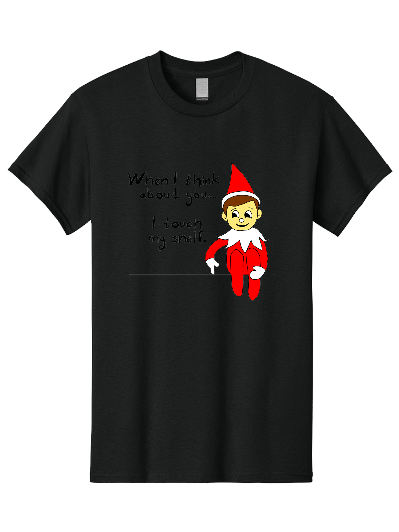 Elf-On-The-Shelf-Meme Men'S Graphic Tee, 100% Cotton, Comfortable Casual Summer Wear, Machine Washable, Elf On The Shelf, Christmas Humor, Funny Elf, Holiday Jokes, Christmas Fun, Elf Antics, Festive Humor -  Aaa031 5