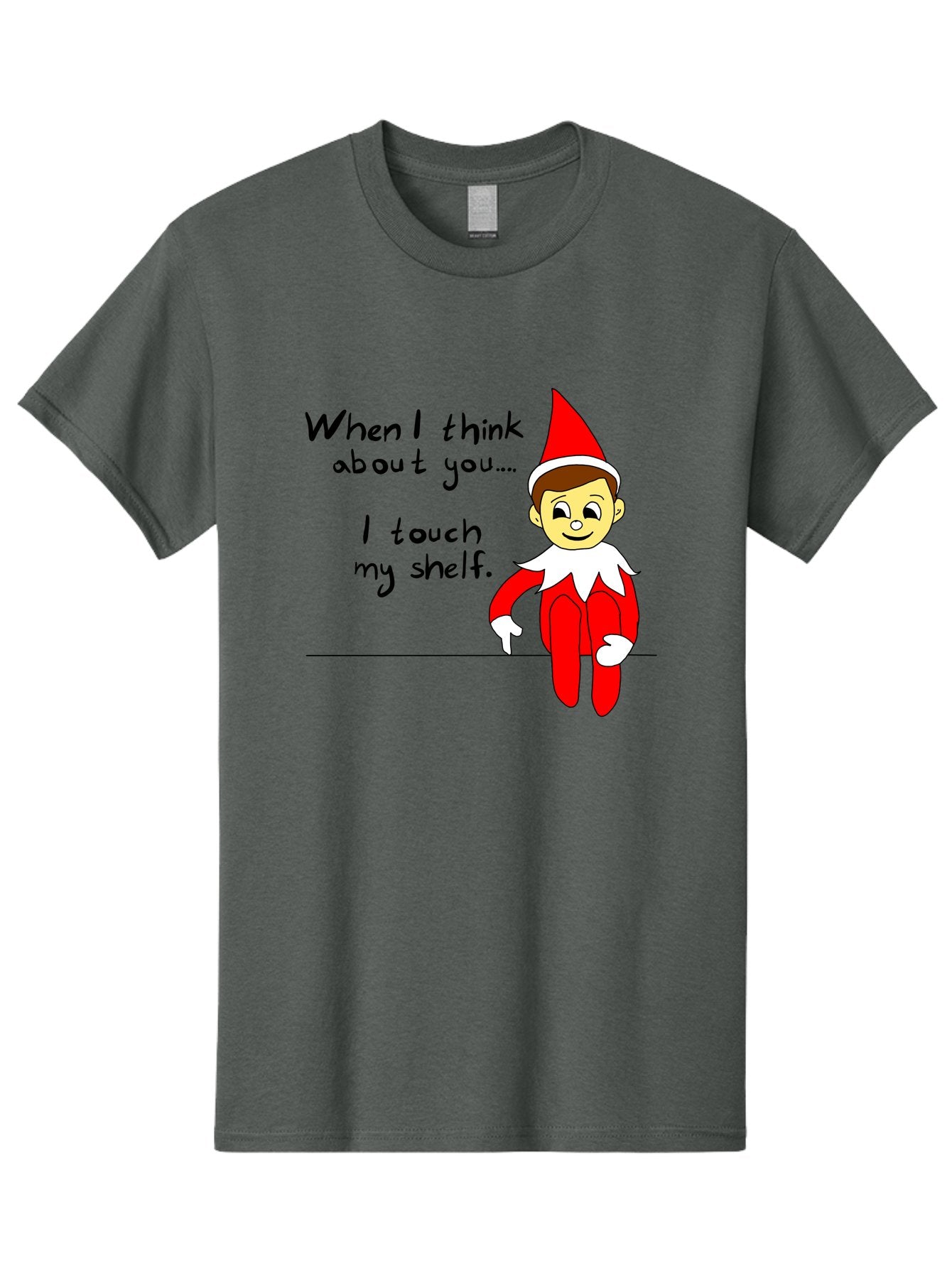 Elf-On-The-Shelf-Meme Men'S Graphic Tee, 100% Cotton, Comfortable Casual Summer Wear, Machine Washable, Elf On The Shelf, Christmas Humor, Funny Elf, Holiday Jokes, Christmas Fun, Elf Antics, Festive Humor -  Aaa031 29