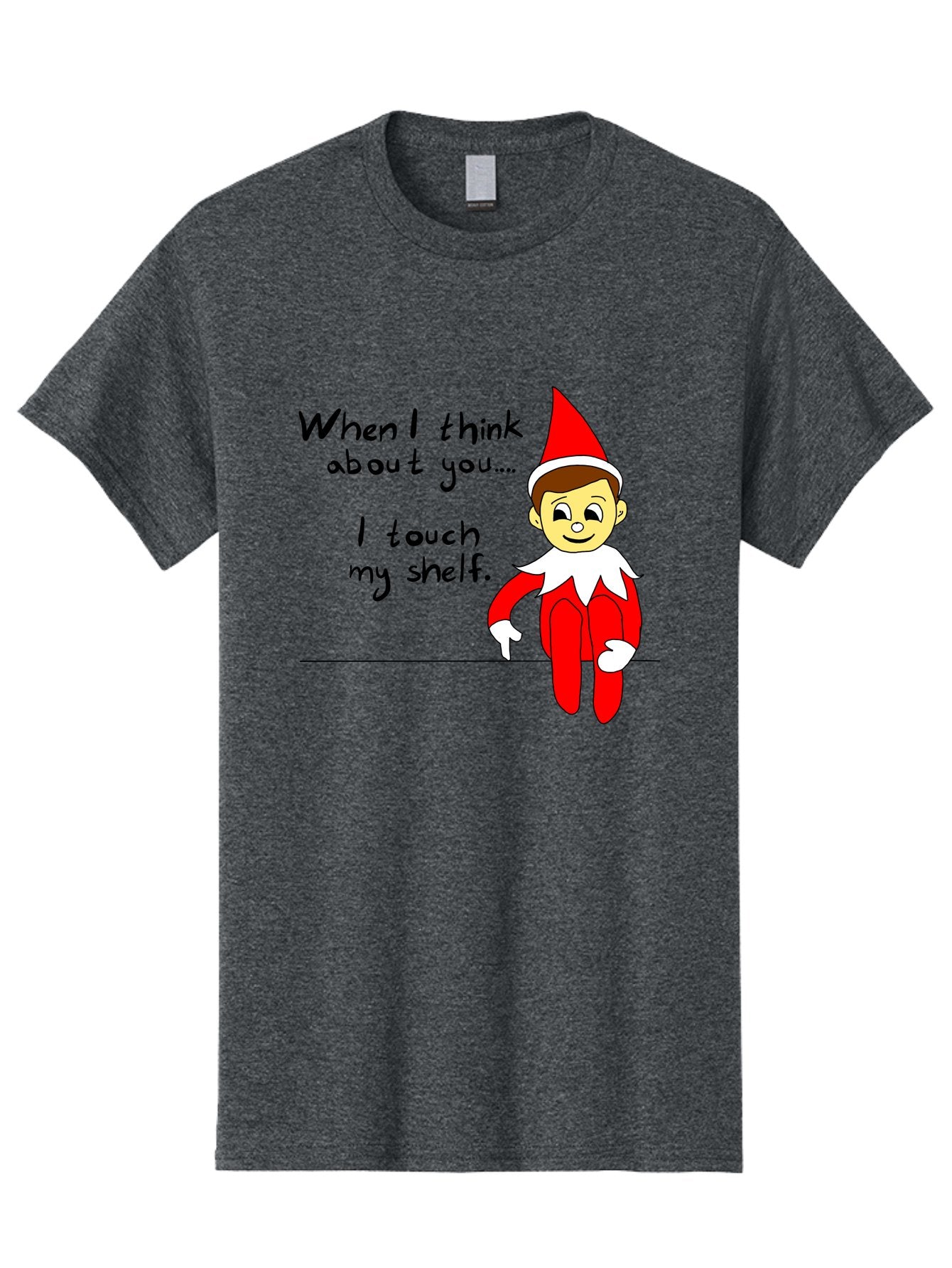 Elf-On-The-Shelf-Meme Men'S Graphic Tee, 100% Cotton, Comfortable Casual Summer Wear, Machine Washable, Elf On The Shelf, Christmas Humor, Funny Elf, Holiday Jokes, Christmas Fun, Elf Antics, Festive Humor -  Aaa031 3