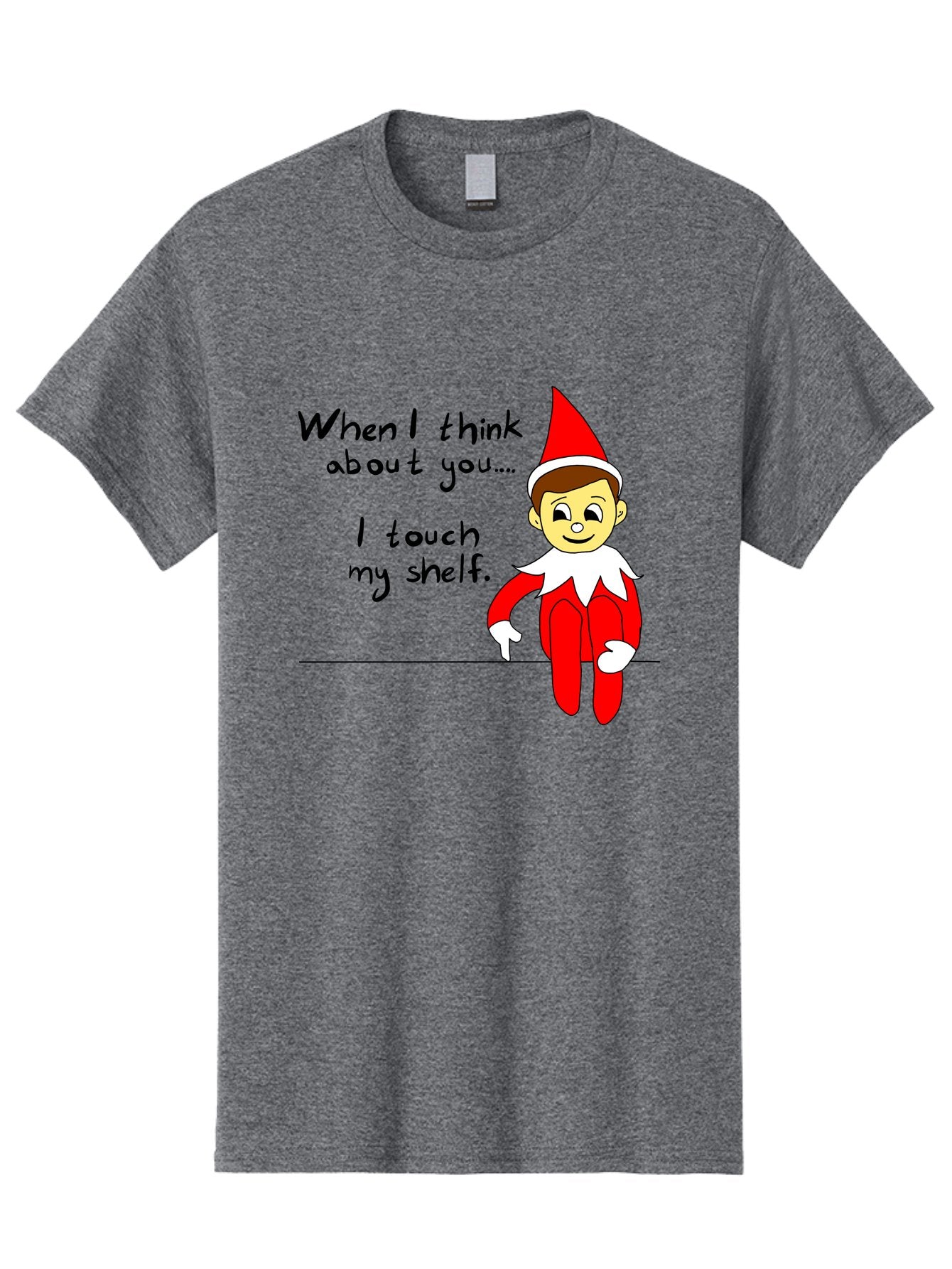 Elf-On-The-Shelf-Meme Men'S Graphic Tee, 100% Cotton, Comfortable Casual Summer Wear, Machine Washable, Elf On The Shelf, Christmas Humor, Funny Elf, Holiday Jokes, Christmas Fun, Elf Antics, Festive Humor -  Aaa031 13