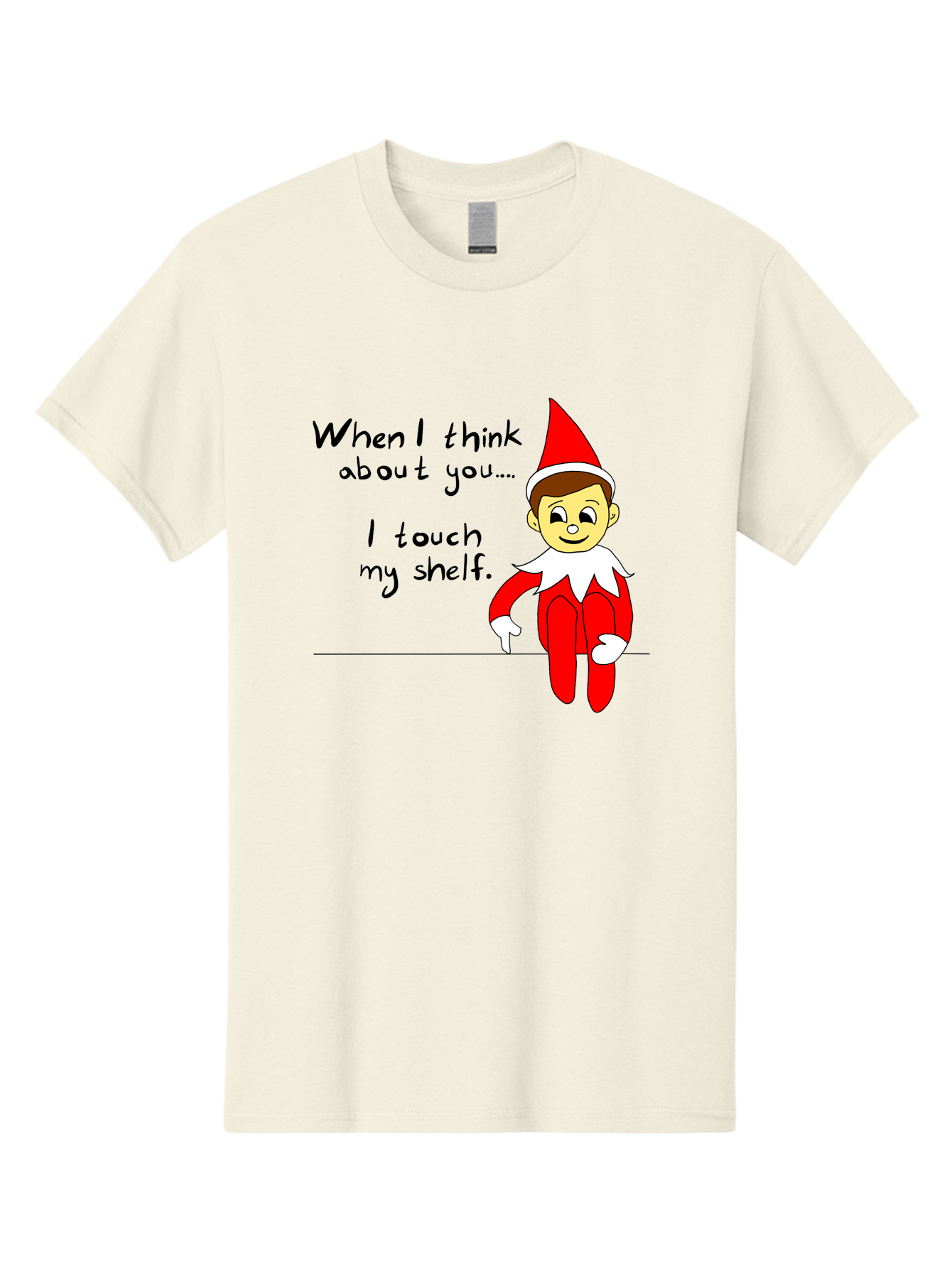 Elf-On-The-Shelf-Meme Men'S Graphic Tee, 100% Cotton, Comfortable Casual Summer Wear, Machine Washable, Elf On The Shelf, Christmas Humor, Funny Elf, Holiday Jokes, Christmas Fun, Elf Antics, Festive Humor -  Aaa031 11