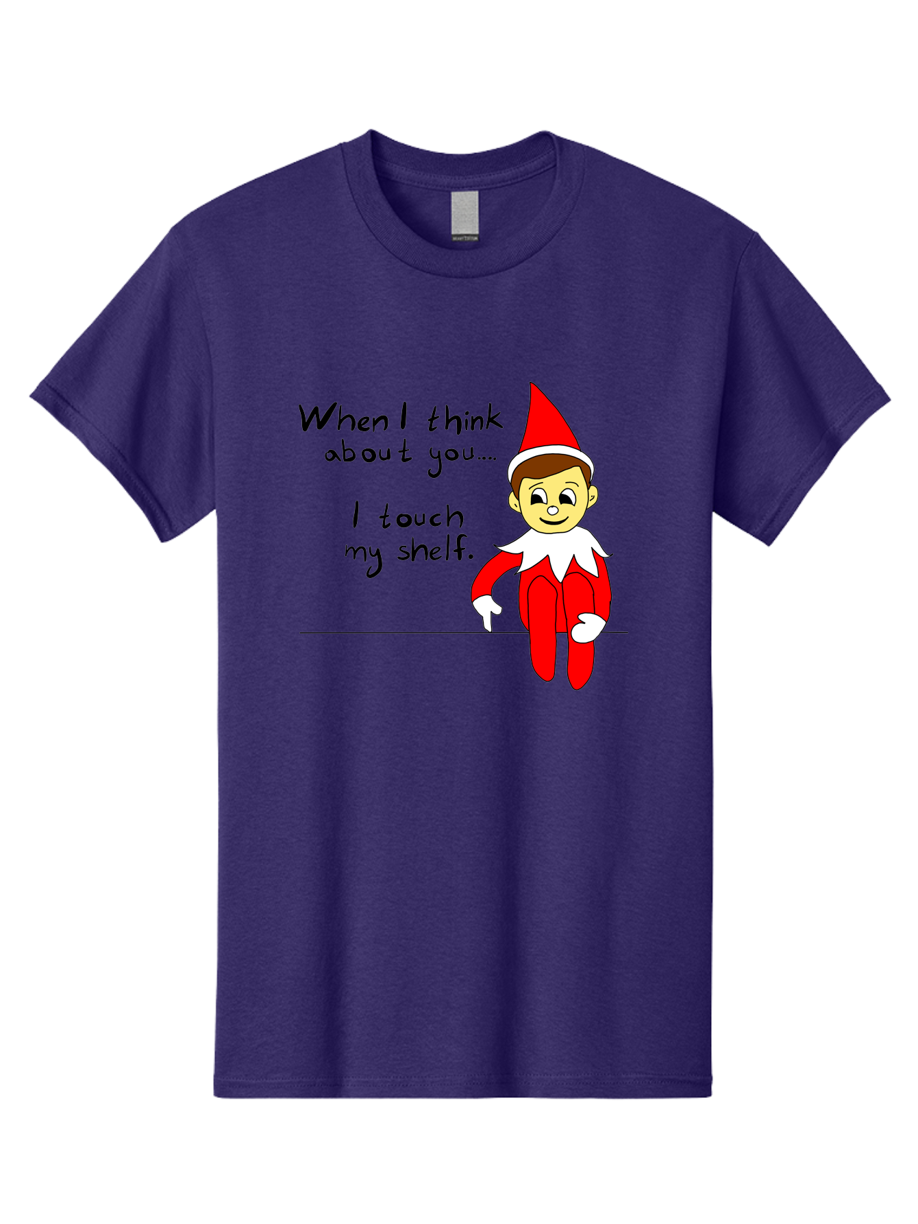 Elf-On-The-Shelf-Meme Men'S Graphic Tee, 100% Cotton, Comfortable Casual Summer Wear, Machine Washable, Elf On The Shelf, Christmas Humor, Funny Elf, Holiday Jokes, Christmas Fun, Elf Antics, Festive Humor -  Aaa031 15