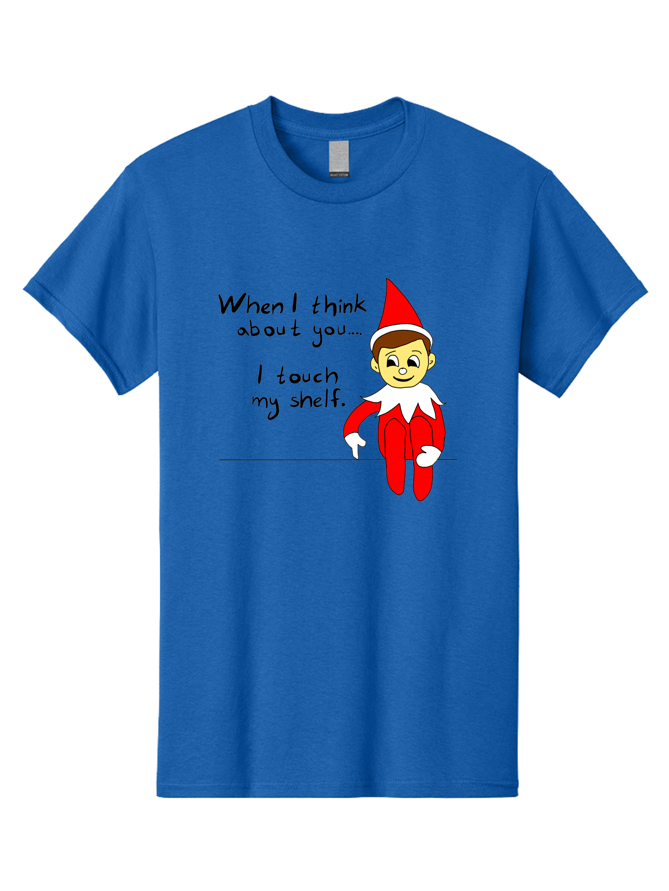 Elf-On-The-Shelf-Meme Men'S Graphic Tee, 100% Cotton, Comfortable Casual Summer Wear, Machine Washable, Elf On The Shelf, Christmas Humor, Funny Elf, Holiday Jokes, Christmas Fun, Elf Antics, Festive Humor -  Aaa031 13