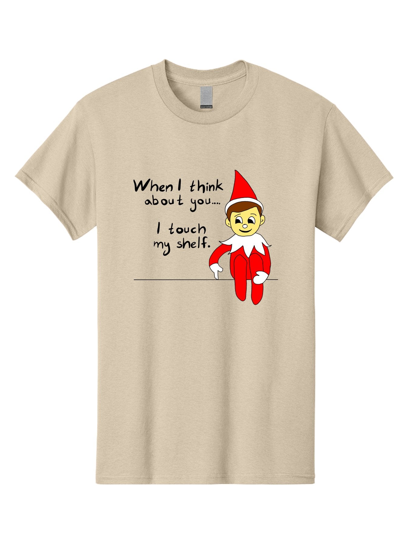 Elf-On-The-Shelf-Meme Men'S Graphic Tee, 100% Cotton, Comfortable Casual Summer Wear, Machine Washable, Elf On The Shelf, Christmas Humor, Funny Elf, Holiday Jokes, Christmas Fun, Elf Antics, Festive Humor -  Aaa031 9