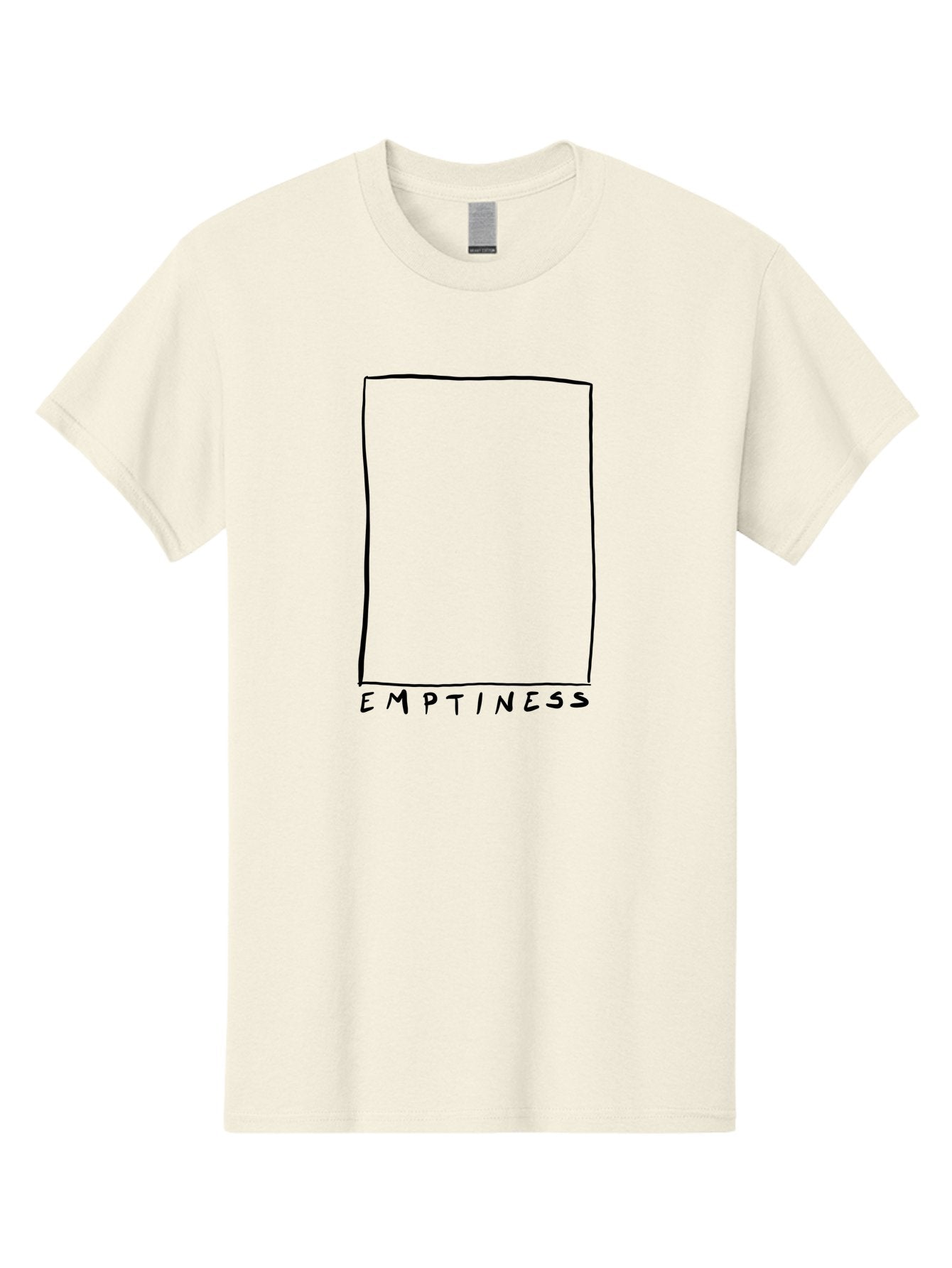 Emptiness Men'S Graphic Tee, 100% Cotton, Comfortable Casual Summer Wear, Machine Washable, Hand Drawn Rectangle, Empty Space, Minimalist Design, Abstract Art, Void, Blank Slate, Simplicity, Monochrome Illustration, Abstract Expressionism -  Aaa032 9