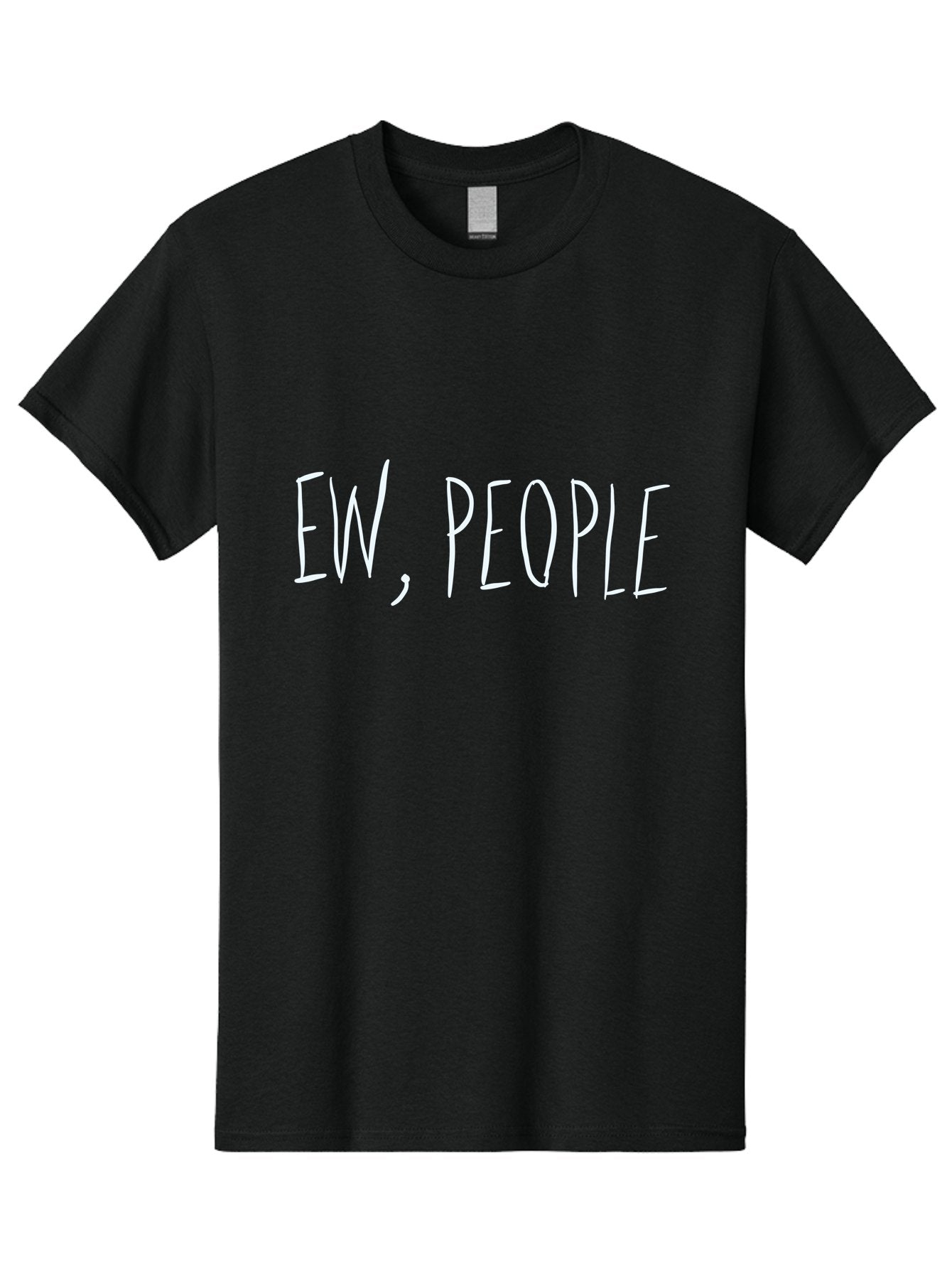 Ew-People Men'S Graphic Tee, 100% Cotton, Comfortable Casual Summer Wear, Machine Washable, Funny Quote, Witty Saying, Sassy Phrase, Relatable Humor, Playful Text, Handwriting Style, Quirky Design, Social Media Meme -  Aaa034 3