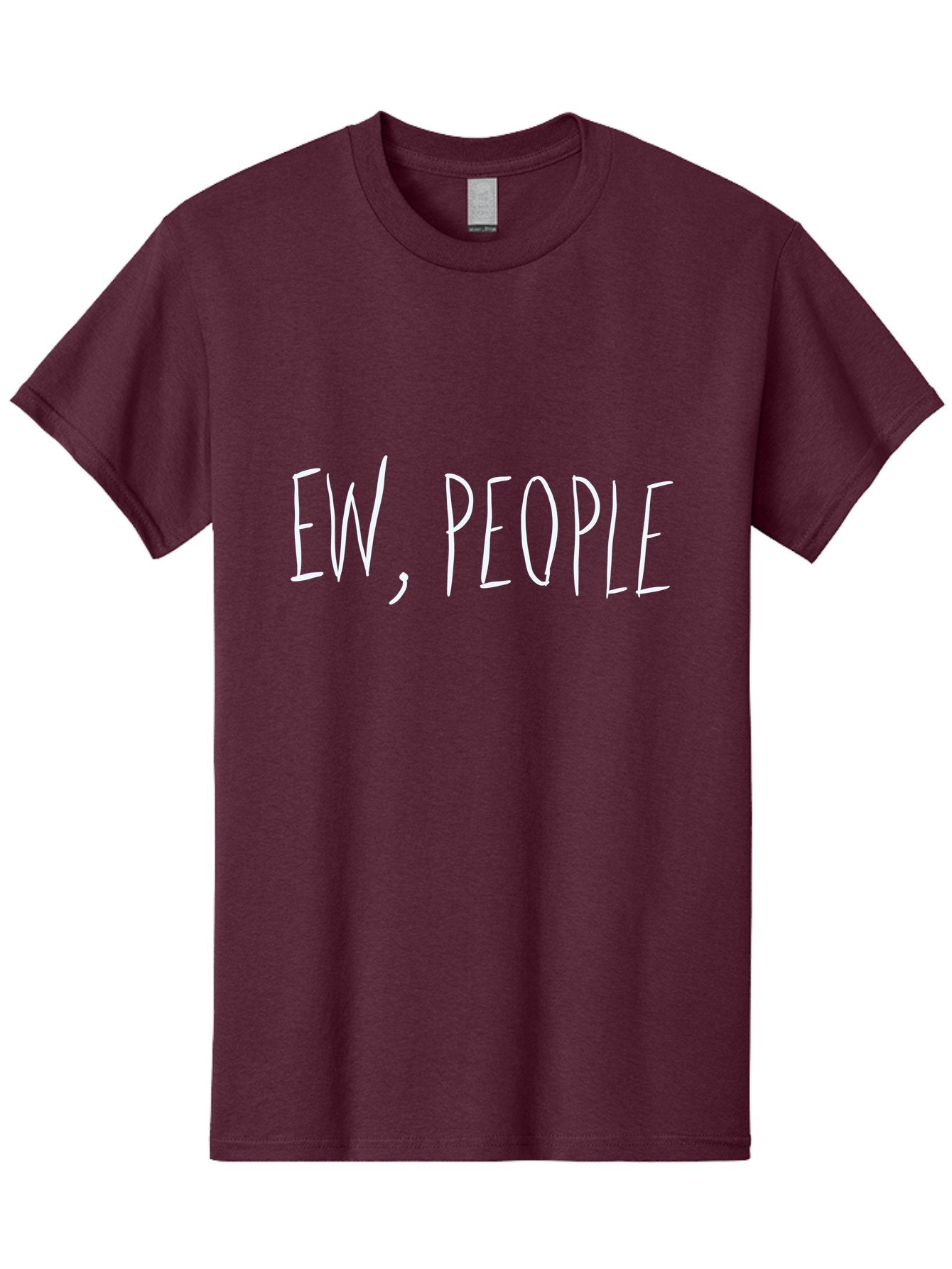 Ew-People Men'S Graphic Tee, 100% Cotton, Comfortable Casual Summer Wear, Machine Washable, Funny Quote, Witty Saying, Sassy Phrase, Relatable Humor, Playful Text, Handwriting Style, Quirky Design, Social Media Meme -  Aaa034 7