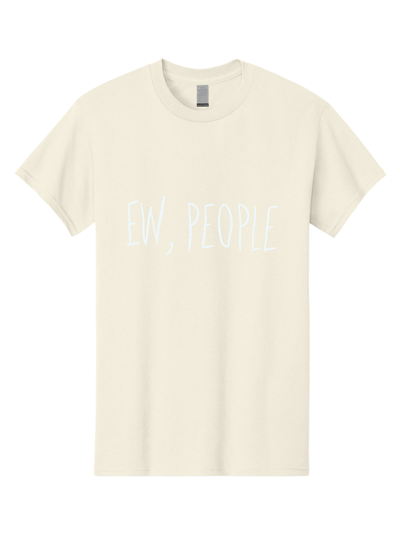 Ew-People Men'S Graphic Tee, 100% Cotton, Comfortable Casual Summer Wear, Machine Washable, Funny Quote, Witty Saying, Sassy Phrase, Relatable Humor, Playful Text, Handwriting Style, Quirky Design, Social Media Meme -  Aaa034