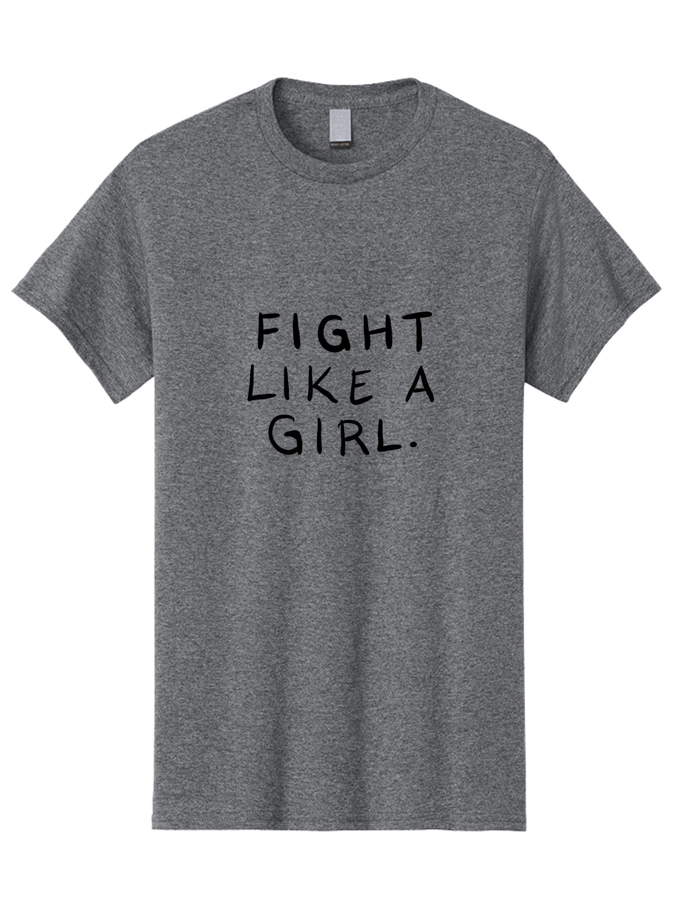 Fight-Like-Girl Men'S Graphic Tee, 100% Cotton, Comfortable Casual Summer Wear, Machine Washable, Female Empowerment, Feminist Movement, Girl Power, Inspiring Quotes, Motivational Phrases, Women'S Rights -  Aaa037 13