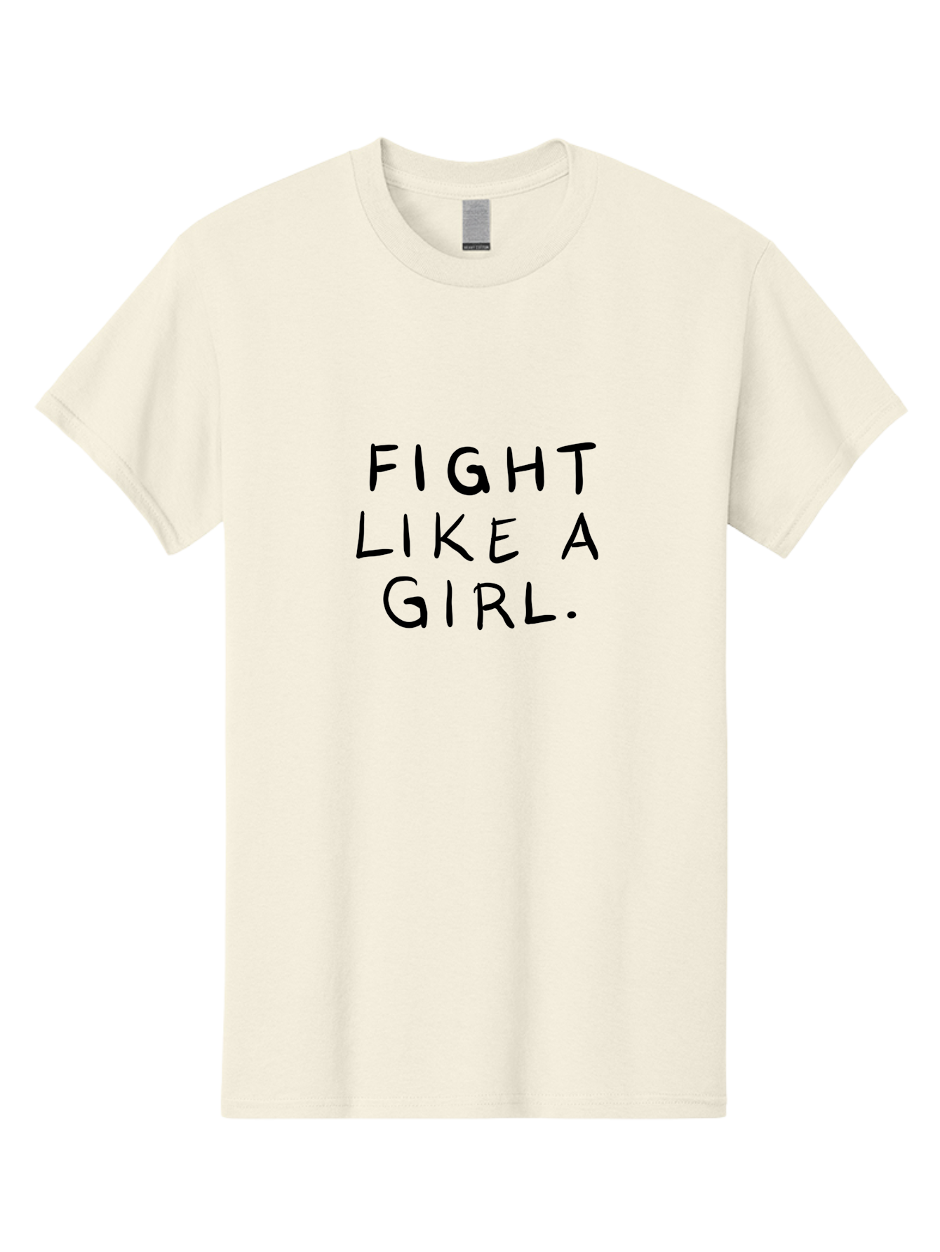 Fight-Like-Girl Men'S Graphic Tee, 100% Cotton, Comfortable Casual Summer Wear, Machine Washable, Female Empowerment, Feminist Movement, Girl Power, Inspiring Quotes, Motivational Phrases, Women'S Rights -  Aaa037