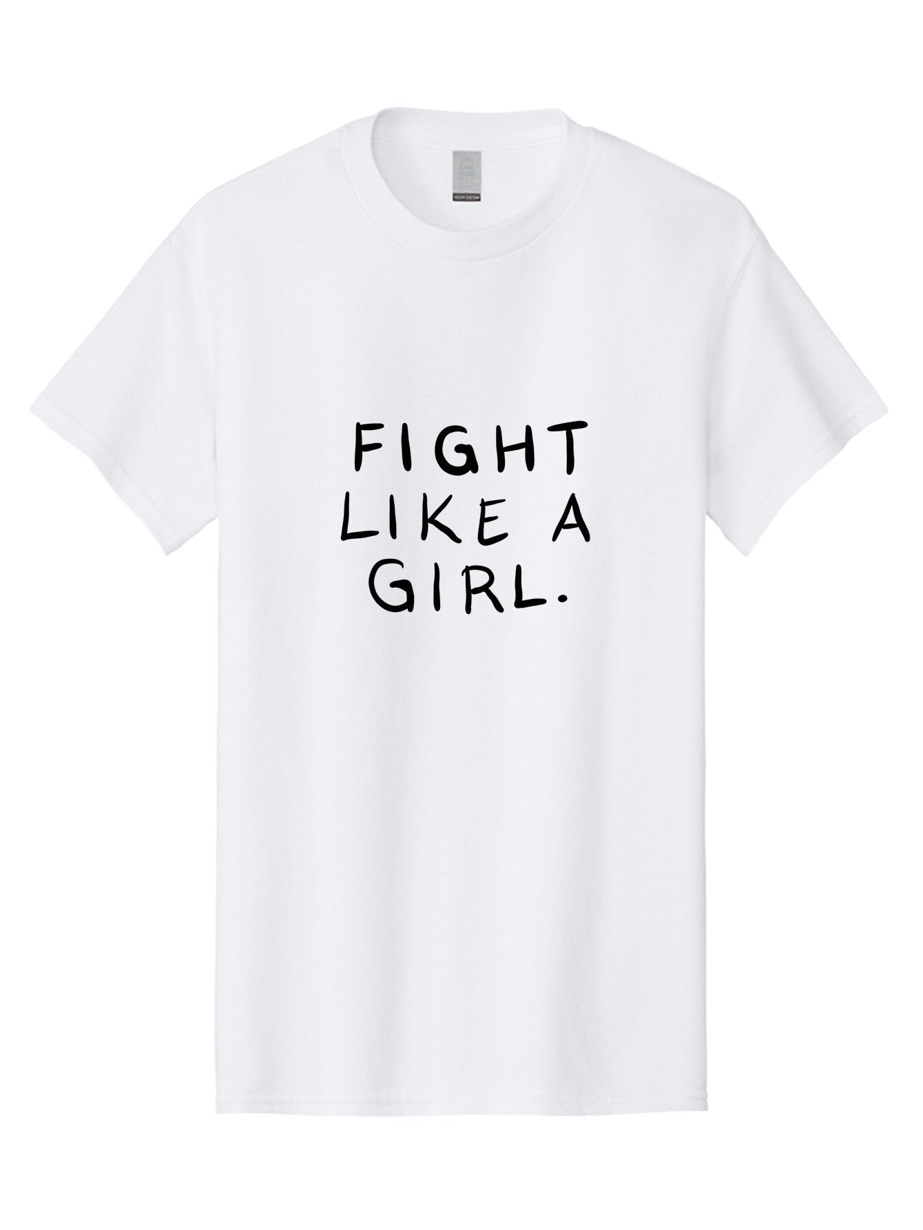 Fight-Like-Girl Men'S Graphic Tee, 100% Cotton, Comfortable Casual Summer Wear, Machine Washable, Female Empowerment, Feminist Movement, Girl Power, Inspiring Quotes, Motivational Phrases, Women'S Rights -  Aaa037 15