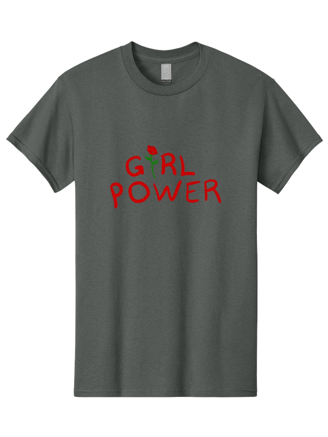 Girl-Power Men'S Graphic Tee, 100% Cotton, Comfortable Casual Summer Wear, Machine Washable, Girl Power, Feminist Movement, Empowerment, Red Rose, Symbol Of Strength, Women'S Rights, Independence -  Aaa043 3