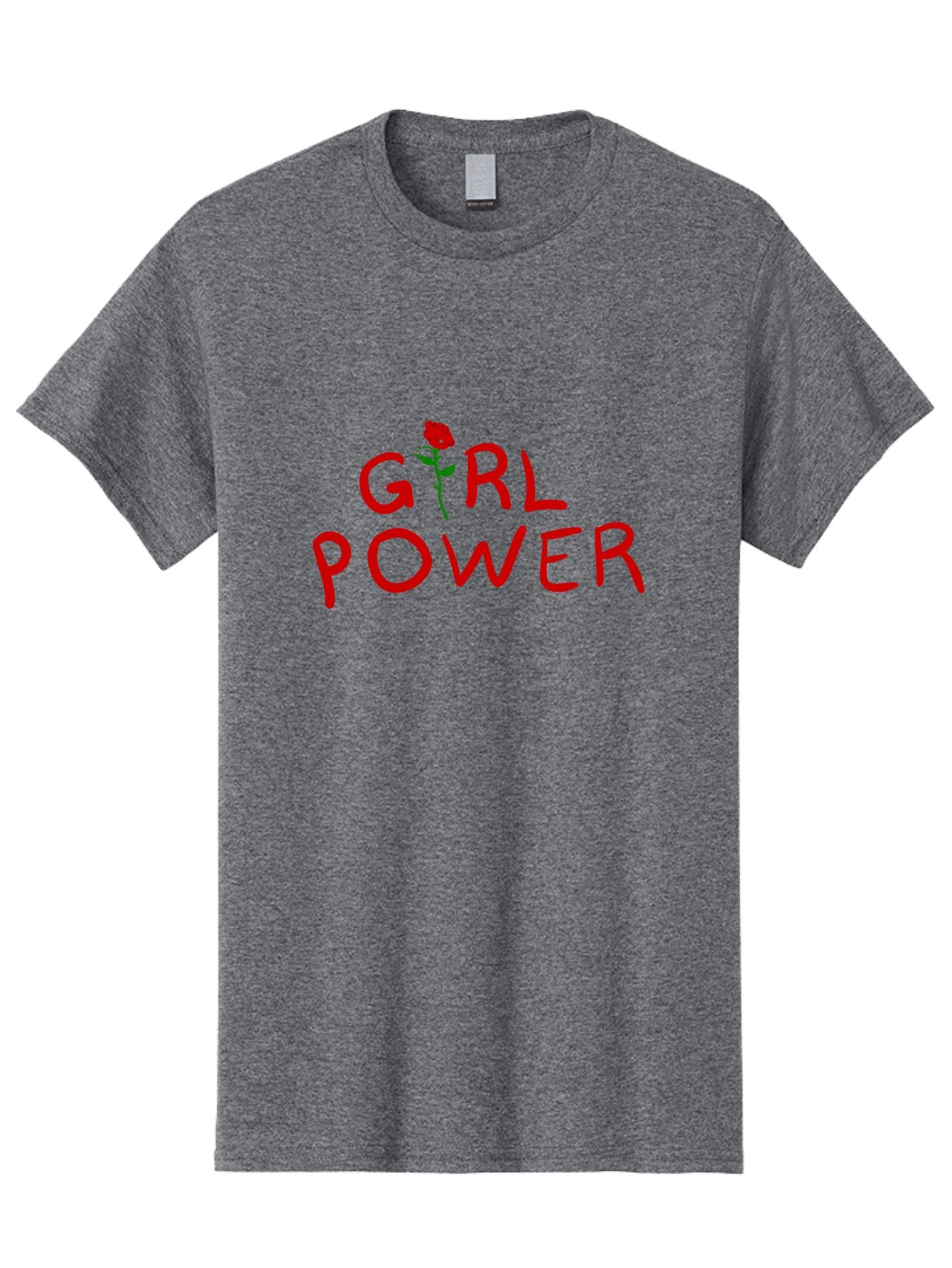 Girl-Power Men'S Graphic Tee, 100% Cotton, Comfortable Casual Summer Wear, Machine Washable, Girl Power, Feminist Movement, Empowerment, Red Rose, Symbol Of Strength, Women'S Rights, Independence -  Aaa043 9