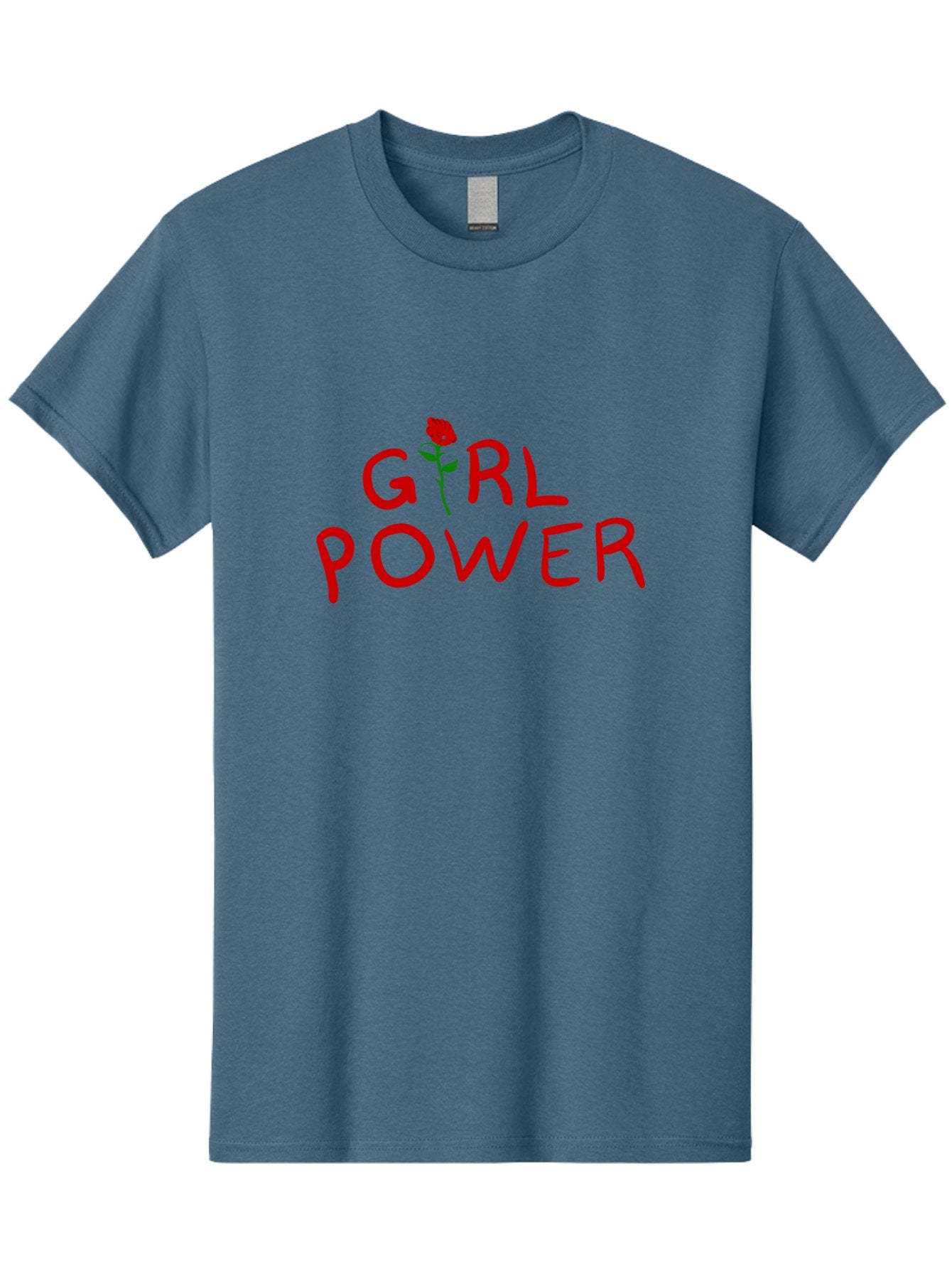 Girl-Power Men'S Graphic Tee, 100% Cotton, Comfortable Casual Summer Wear, Machine Washable, Girl Power, Feminist Movement, Empowerment, Red Rose, Symbol Of Strength, Women'S Rights, Independence -  Aaa043 17