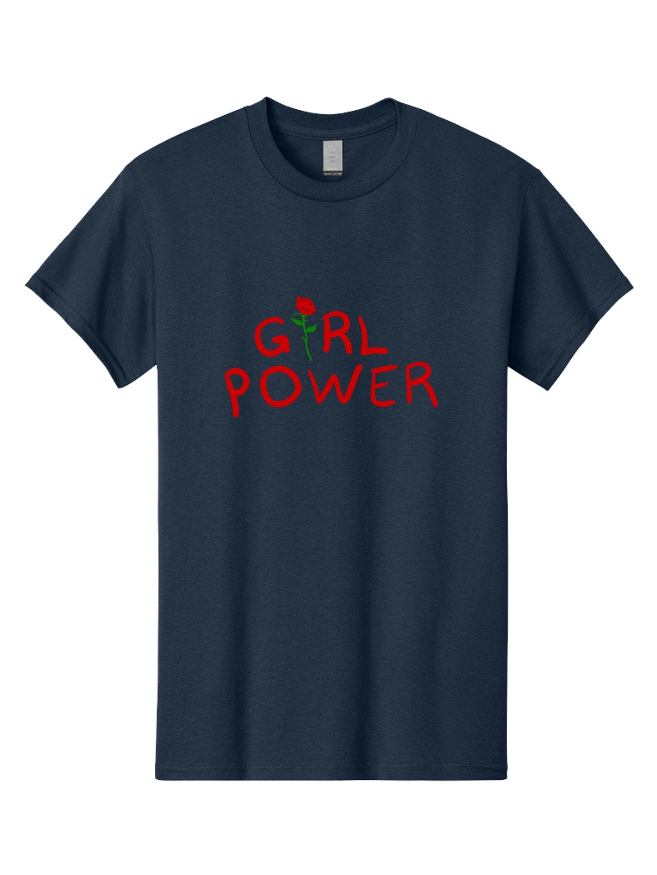 Girl-Power Men'S Graphic Tee, 100% Cotton, Comfortable Casual Summer Wear, Machine Washable, Girl Power, Feminist Movement, Empowerment, Red Rose, Symbol Of Strength, Women'S Rights, Independence -  Aaa043 5