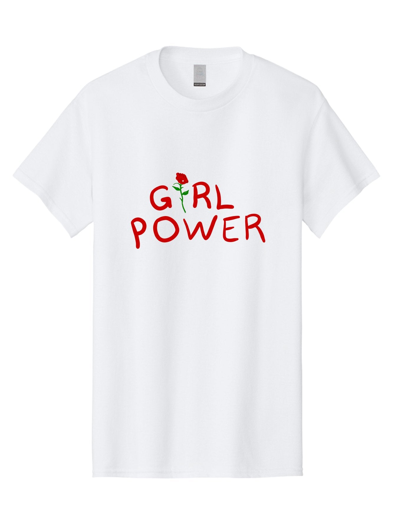 Girl-Power Men'S Graphic Tee, 100% Cotton, Comfortable Casual Summer Wear, Machine Washable, Girl Power, Feminist Movement, Empowerment, Red Rose, Symbol Of Strength, Women'S Rights, Independence -  Aaa043 13