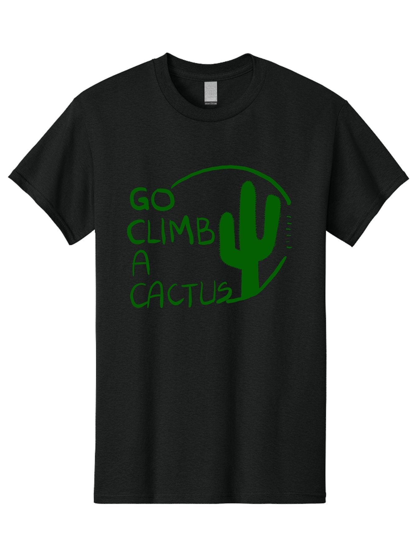 Go-Climb-A-Cactus Men'S Graphic Tee, 100% Cotton, Comfortable Casual Summer Wear, Machine Washable, Go Climb Cactus, Funny Sayings, Motivational Quotes, Satire, Humor, Adventure, Outdoors, Quirky, Cactus Love, Sarcasm -  Aaa047 15