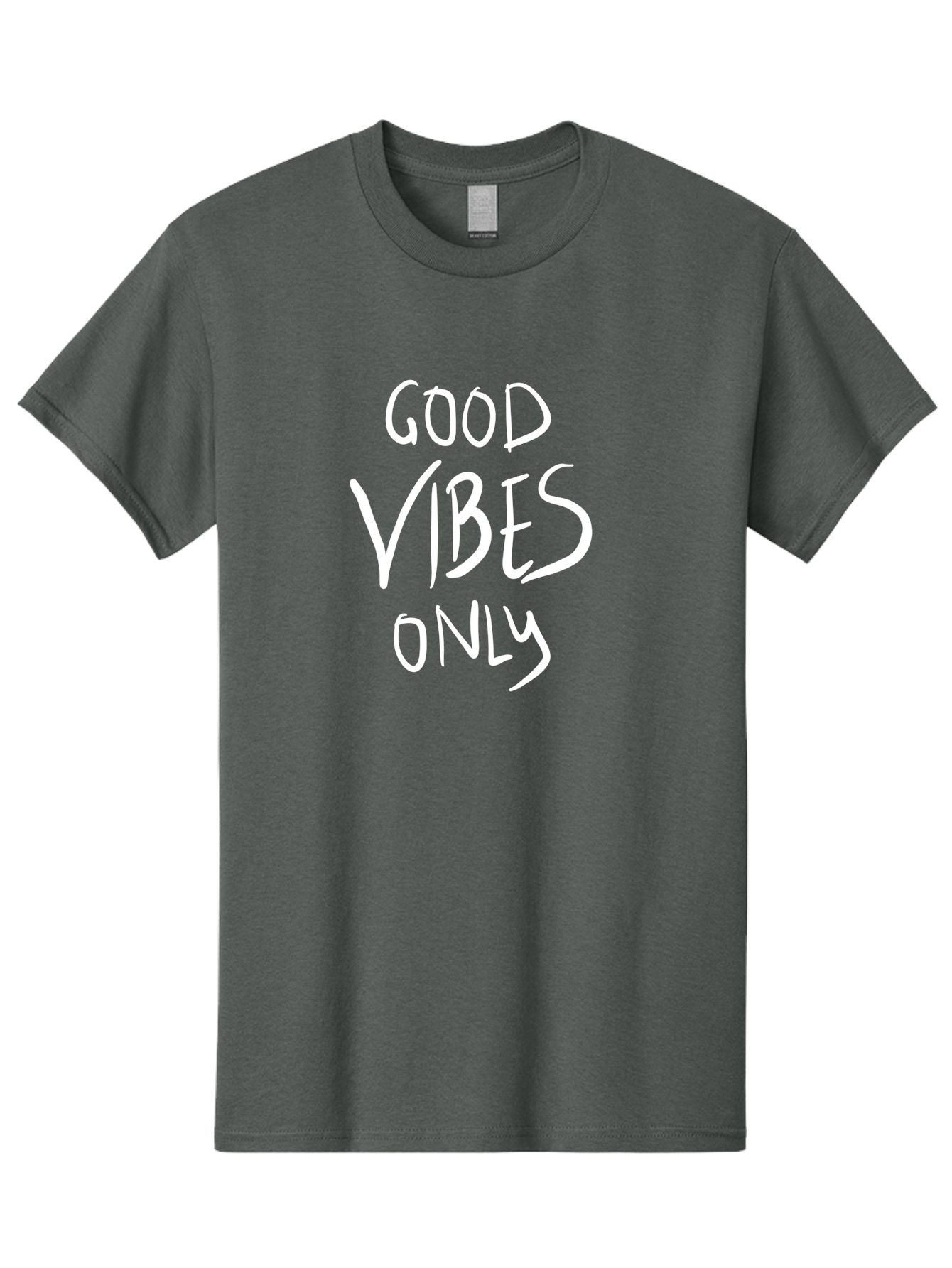 Good-Vibes-Only Men'S Graphic Tee, 100% Cotton, Comfortable Casual Summer Wear, Machine Washable, Positive Affirmations, Motivational Quotes, Good Vibes Only, Positivity, Inspiring Messages, Uplifting Quotes, Happy Thoughts -  Aaa048 5