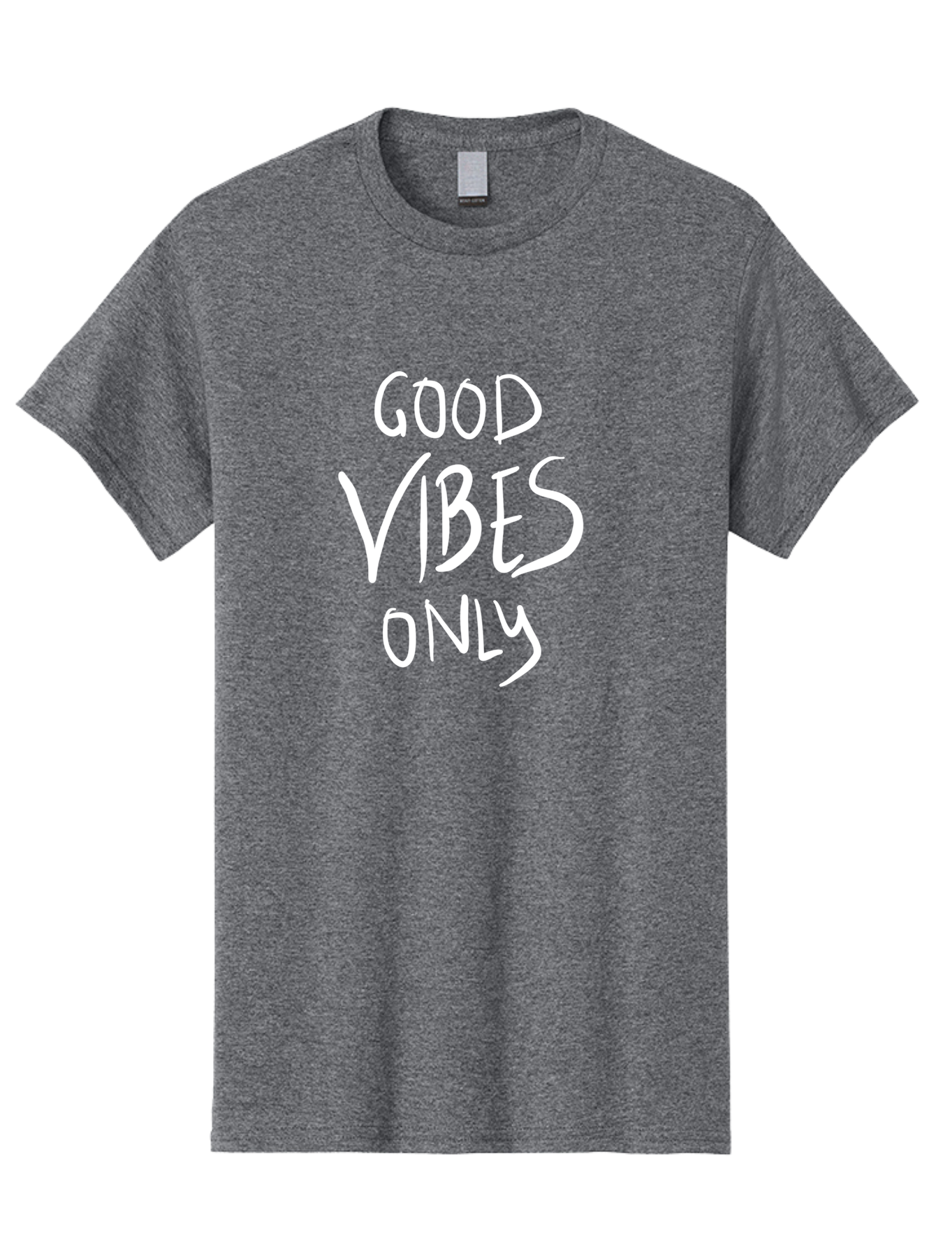 Good-Vibes-Only Men'S Graphic Tee, 100% Cotton, Comfortable Casual Summer Wear, Machine Washable, Positive Affirmations, Motivational Quotes, Good Vibes Only, Positivity, Inspiring Messages, Uplifting Quotes, Happy Thoughts -  Aaa048 7