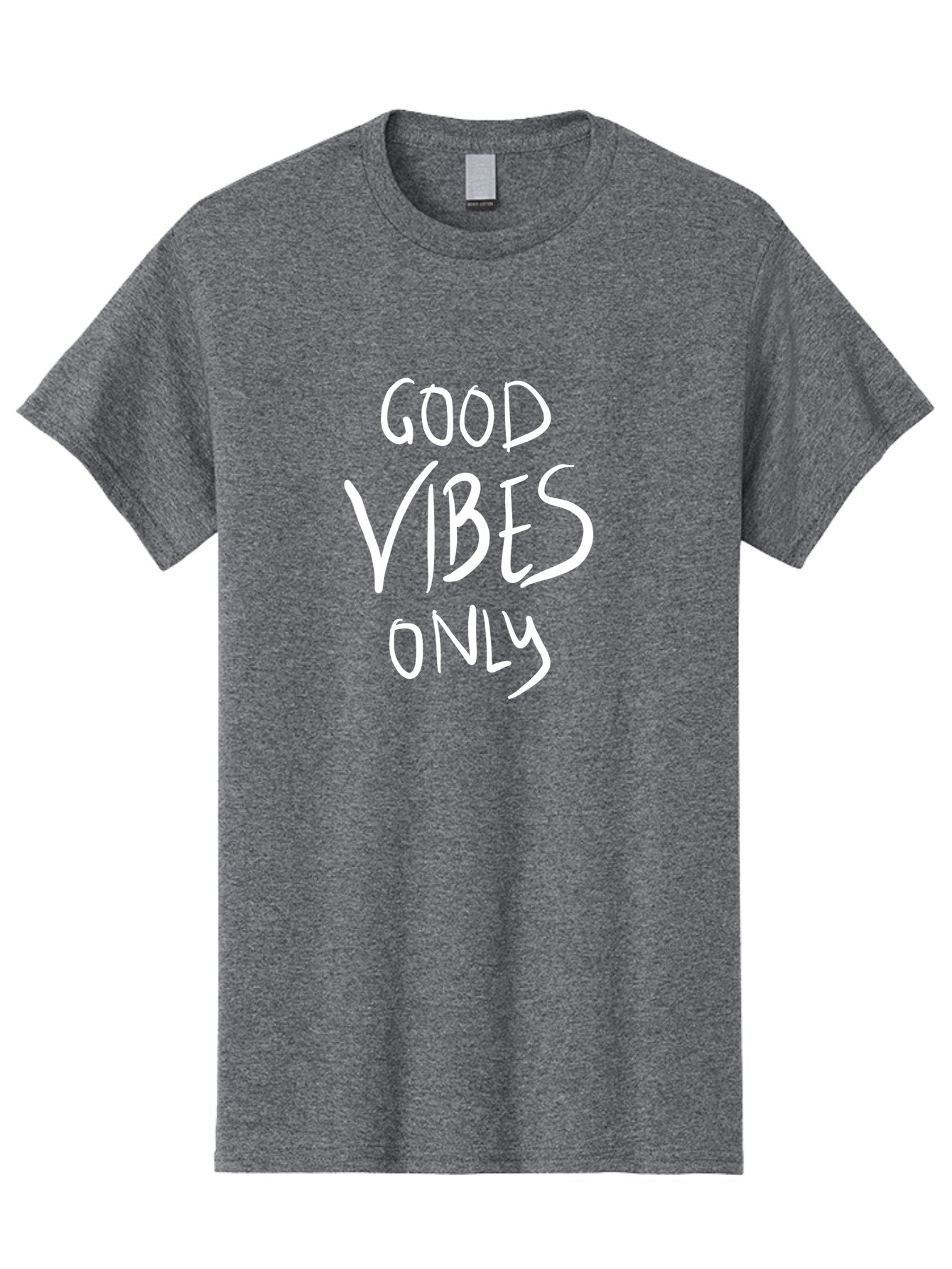Good-Vibes-Only Men'S Graphic Tee, 100% Cotton, Comfortable Casual Summer Wear, Machine Washable, Positive Affirmations, Motivational Quotes, Good Vibes Only, Positivity, Inspiring Messages, Uplifting Quotes, Happy Thoughts -  Aaa048 13