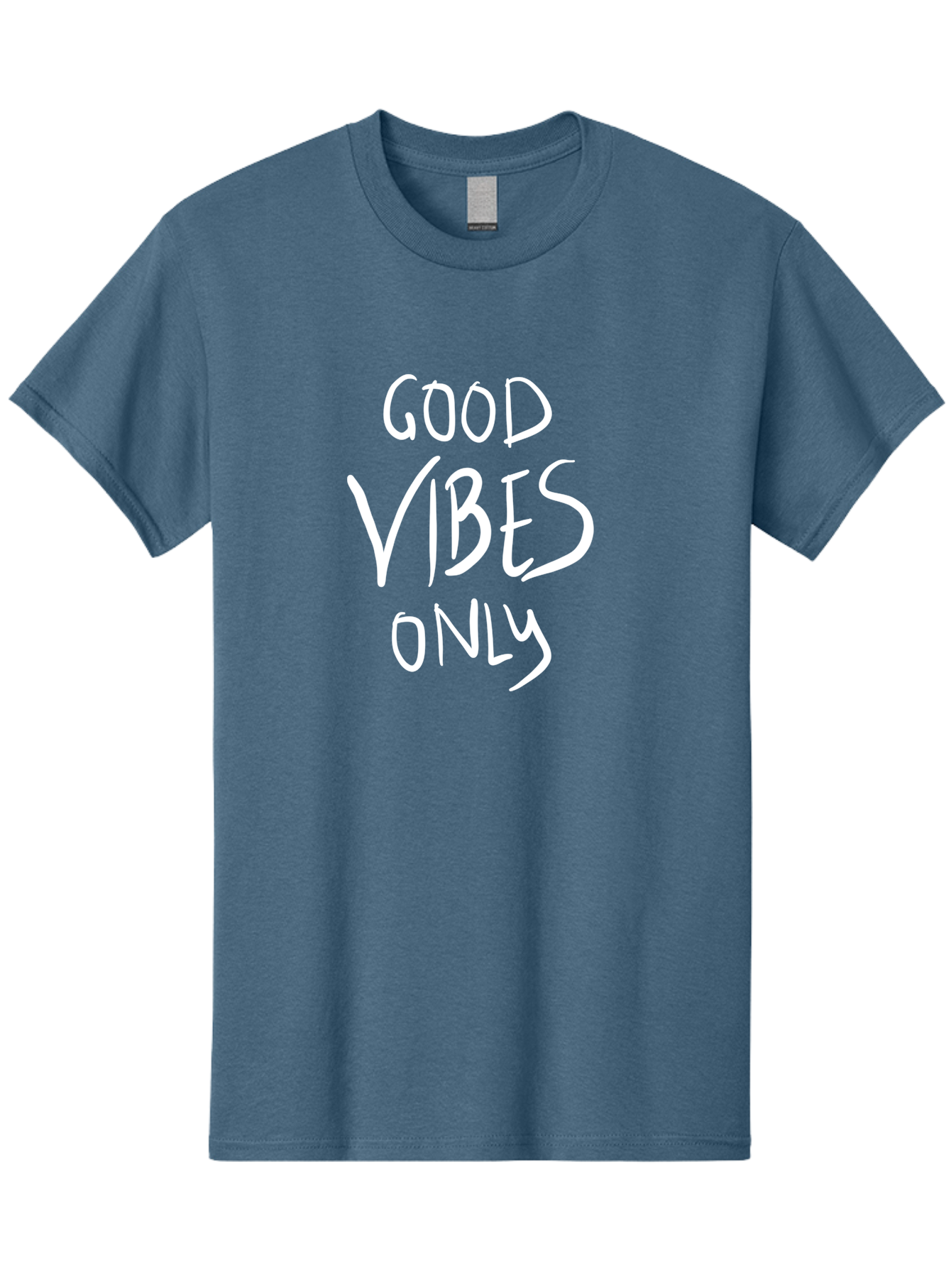 Good-Vibes-Only Men'S Graphic Tee, 100% Cotton, Comfortable Casual Summer Wear, Machine Washable, Positive Affirmations, Motivational Quotes, Good Vibes Only, Positivity, Inspiring Messages, Uplifting Quotes, Happy Thoughts -  Aaa048 17