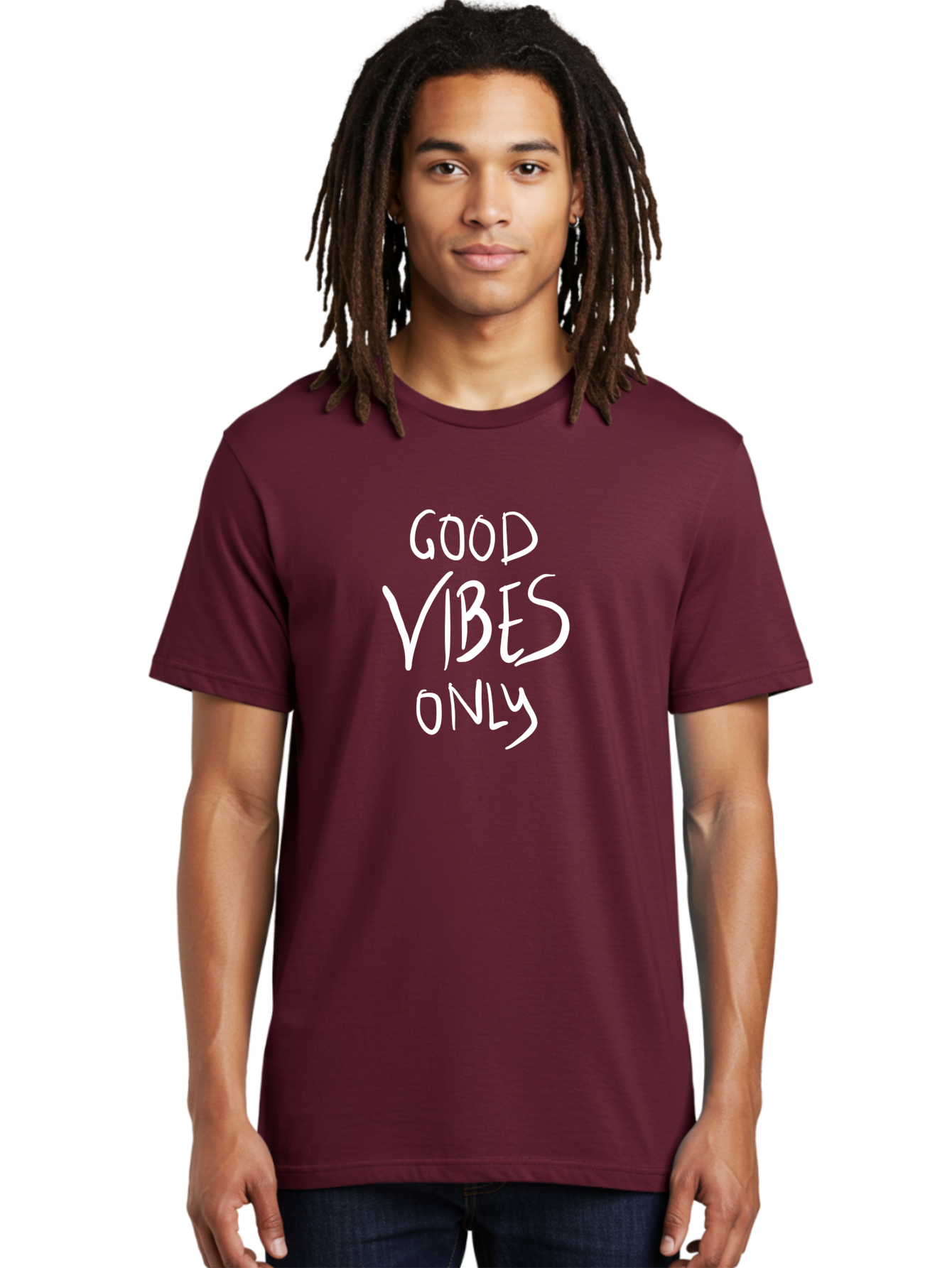 Good-Vibes-Only Men'S Graphic Tee, 100% Cotton, Comfortable Casual Summer Wear, Machine Washable, Positive Affirmations, Motivational Quotes, Good Vibes Only, Positivity, Inspiring Messages, Uplifting Quotes, Happy Thoughts -  Aaa048 22