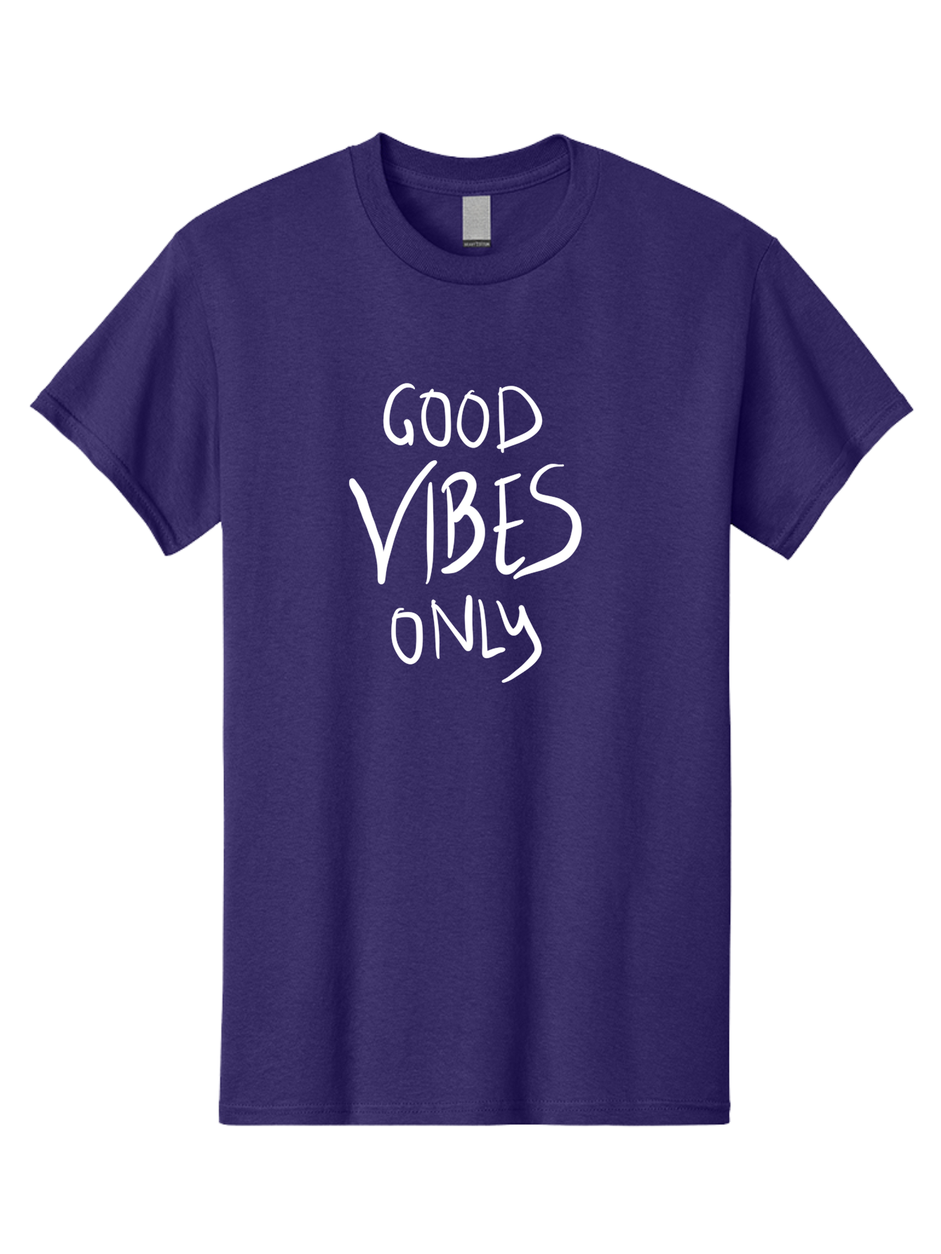 Good-Vibes-Only Men'S Graphic Tee, 100% Cotton, Comfortable Casual Summer Wear, Machine Washable, Positive Affirmations, Motivational Quotes, Good Vibes Only, Positivity, Inspiring Messages, Uplifting Quotes, Happy Thoughts -  Aaa048 25
