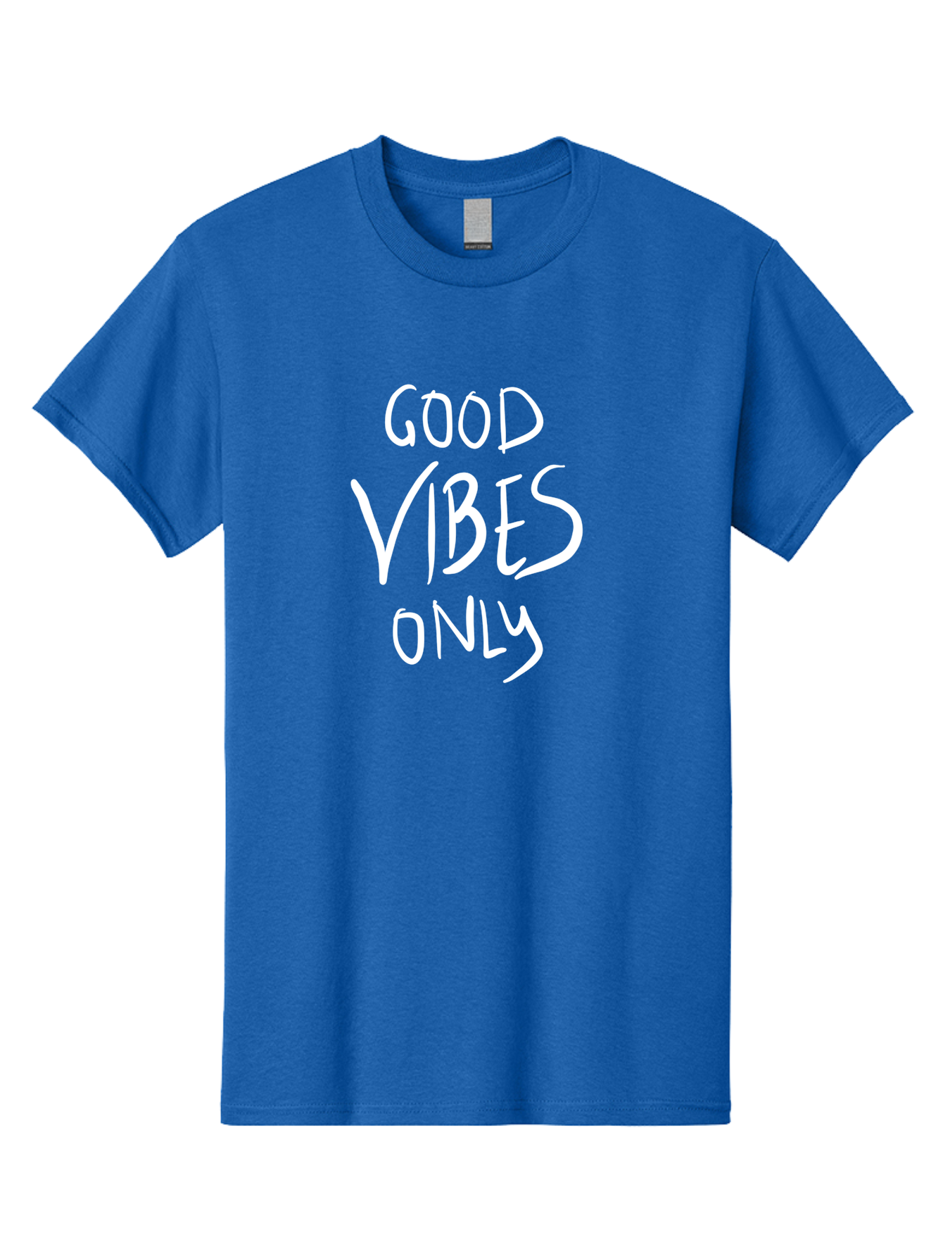 Good-Vibes-Only Men'S Graphic Tee, 100% Cotton, Comfortable Casual Summer Wear, Machine Washable, Positive Affirmations, Motivational Quotes, Good Vibes Only, Positivity, Inspiring Messages, Uplifting Quotes, Happy Thoughts -  Aaa048 23