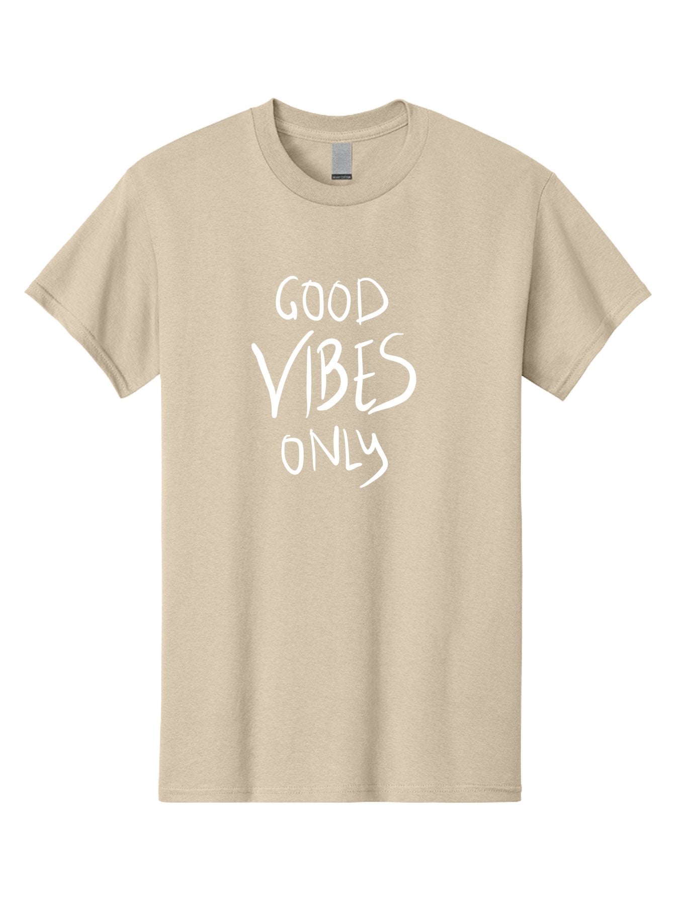 Good-Vibes-Only Men'S Graphic Tee, 100% Cotton, Comfortable Casual Summer Wear, Machine Washable, Positive Affirmations, Motivational Quotes, Good Vibes Only, Positivity, Inspiring Messages, Uplifting Quotes, Happy Thoughts -  Aaa048 23