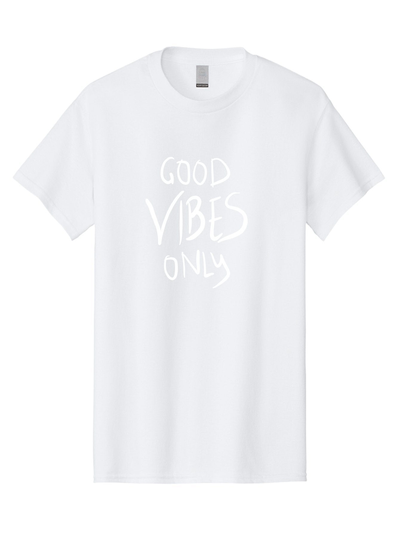 Good-Vibes-Only Men'S Graphic Tee, 100% Cotton, Comfortable Casual Summer Wear, Machine Washable, Positive Affirmations, Motivational Quotes, Good Vibes Only, Positivity, Inspiring Messages, Uplifting Quotes, Happy Thoughts -  Aaa048 5