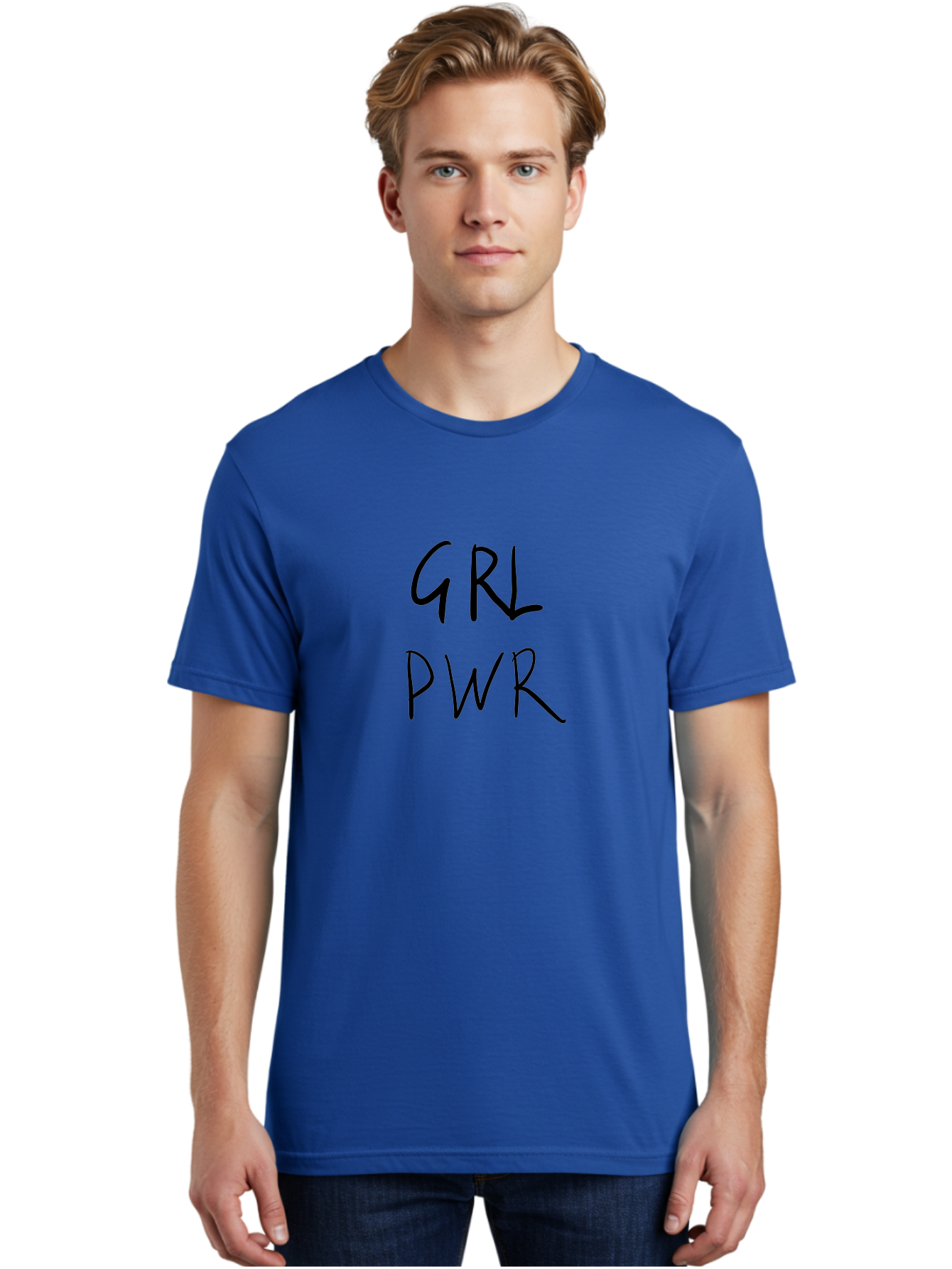 Grl-Pwr Men'S Graphic Tee, 100% Cotton, Comfortable Casual Summer Wear, Machine Washable, Girl Power, Female Empowerment, Feminist Movement, Women'S Rights, Strong Women, Social Justice -  Aaa049 24