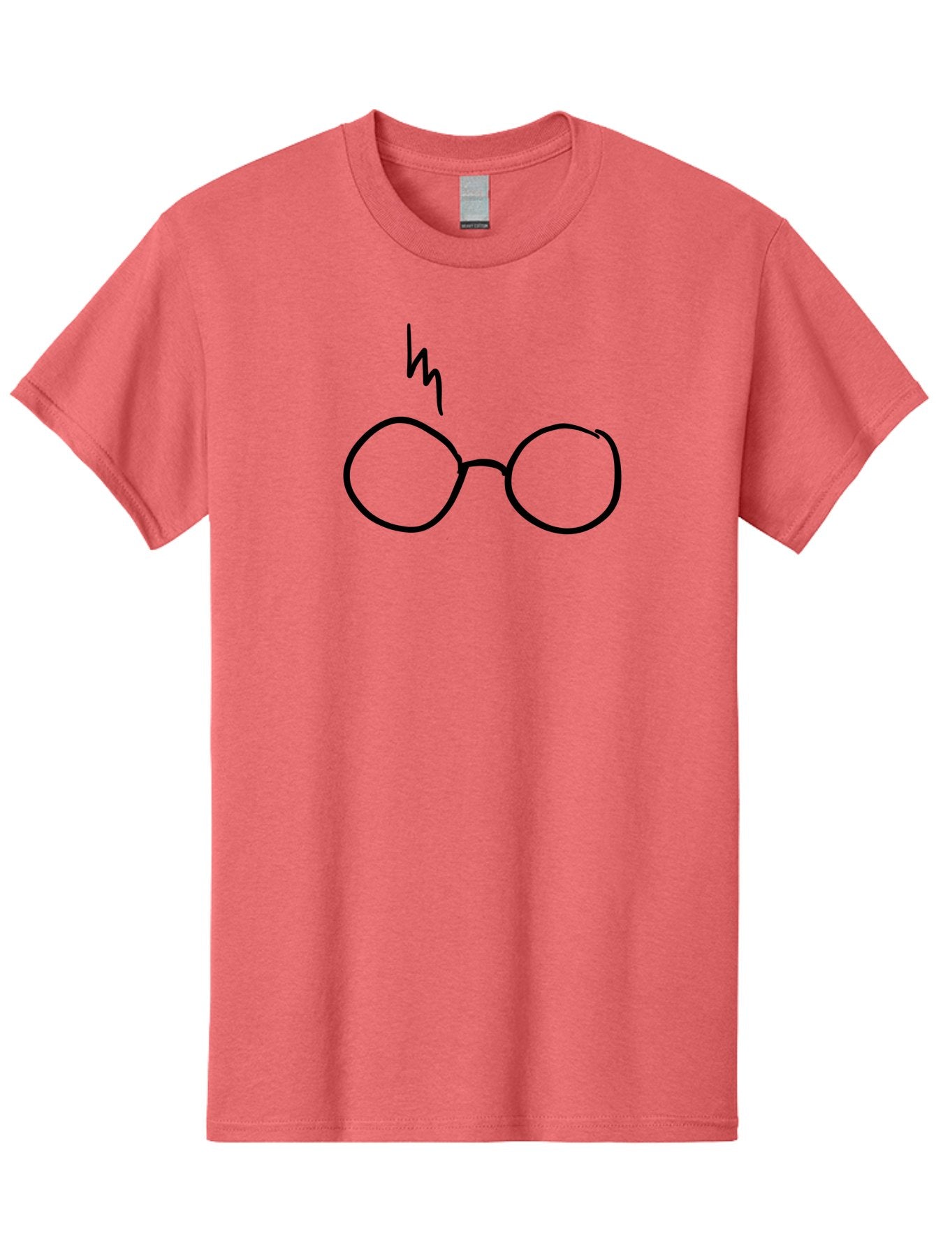 Harry-Potter-Glasses Men'S Graphic Tee, 100% Cotton, Comfortable Casual Summer Wear, Machine Washable, Harry Potter Glasses, Round Glasses, Lightning Bolt, Iconic Symbol, Harry Potter Character, Wizarding World, Magic, Fantasy, -  Aaa051 23