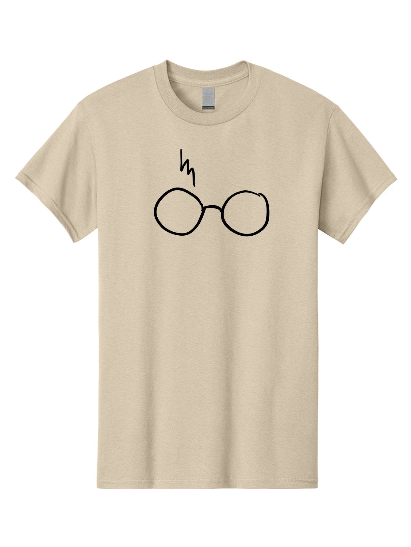 Harry-Potter-Glasses Men'S Graphic Tee, 100% Cotton, Comfortable Casual Summer Wear, Machine Washable, Harry Potter Glasses, Round Glasses, Lightning Bolt, Iconic Symbol, Harry Potter Character, Wizarding World, Magic, Fantasy, -  Aaa051 11