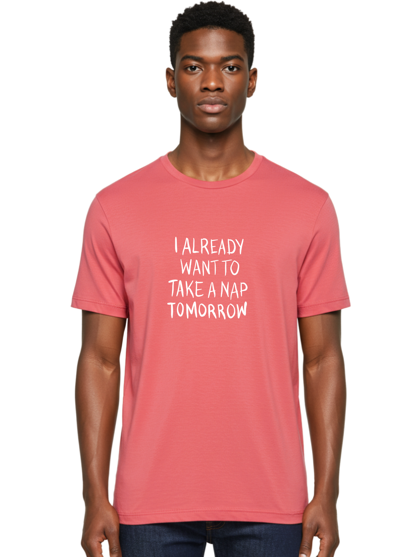 I-Already-Want-To-Take-A-Nap-Tomorrow Men'S Graphic Tee, 100% Cotton, Comfortable Casual Summer Wear, Machine Washable, Funny Quotes, Sleepy Vibes, Nap Time, Relaxation Mode, Tired Humor, Sleep Deprivation, Humorous Sayings, Funny Memes, -  Aaa056 22