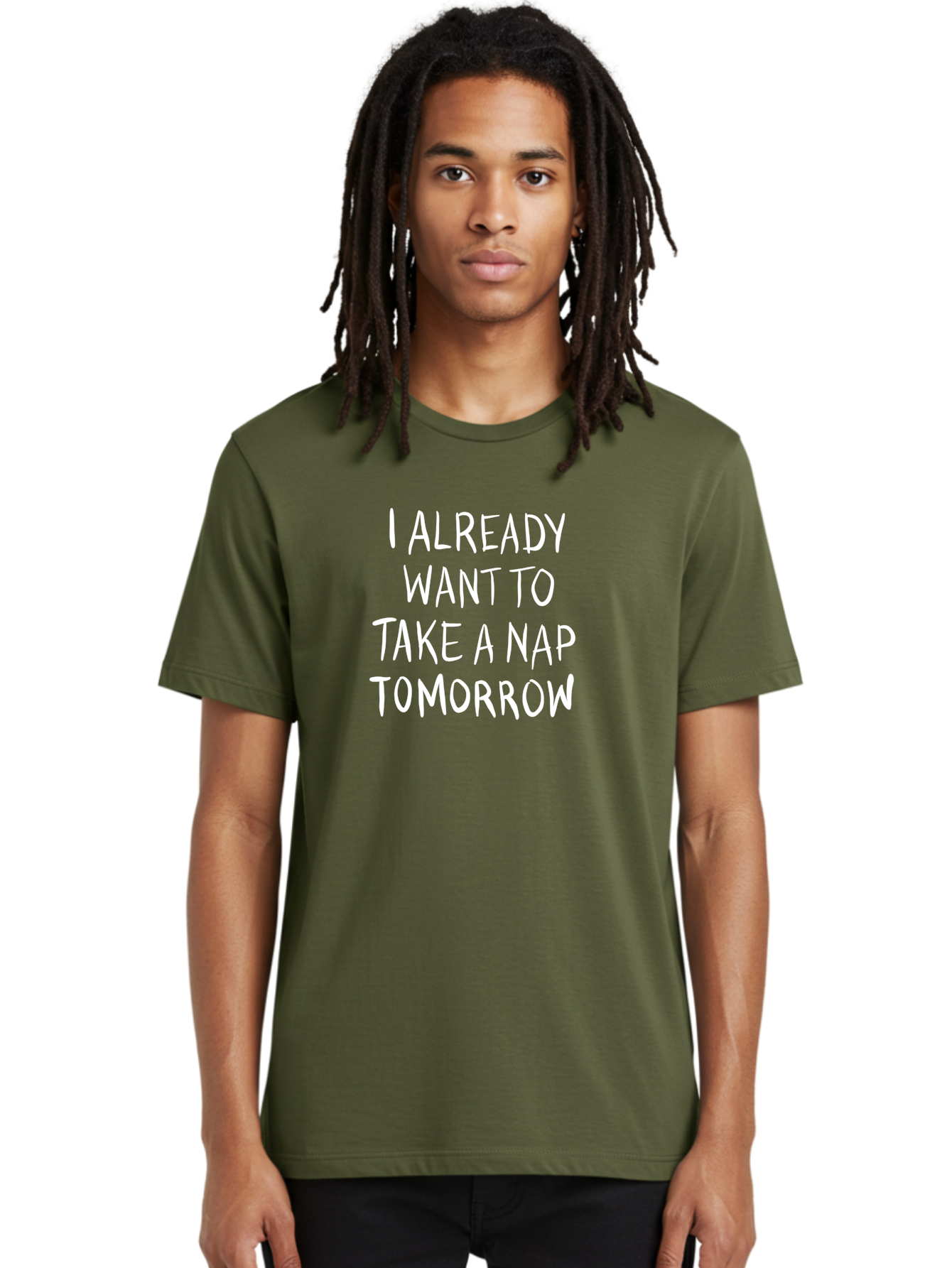 I-Already-Want-To-Take-A-Nap-Tomorrow Men'S Graphic Tee, 100% Cotton, Comfortable Casual Summer Wear, Machine Washable, Funny Quotes, Sleepy Vibes, Nap Time, Relaxation Mode, Tired Humor, Sleep Deprivation, Humorous Sayings, Funny Memes, -  Aaa056 6