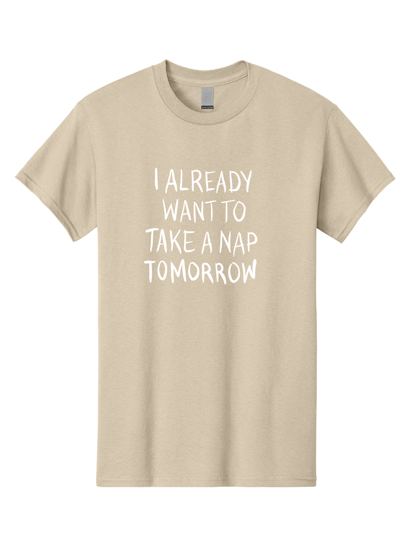 I-Already-Want-To-Take-A-Nap-Tomorrow Men'S Graphic Tee, 100% Cotton, Comfortable Casual Summer Wear, Machine Washable, Funny Quotes, Sleepy Vibes, Nap Time, Relaxation Mode, Tired Humor, Sleep Deprivation, Humorous Sayings, Funny Memes, -  Aaa056 3