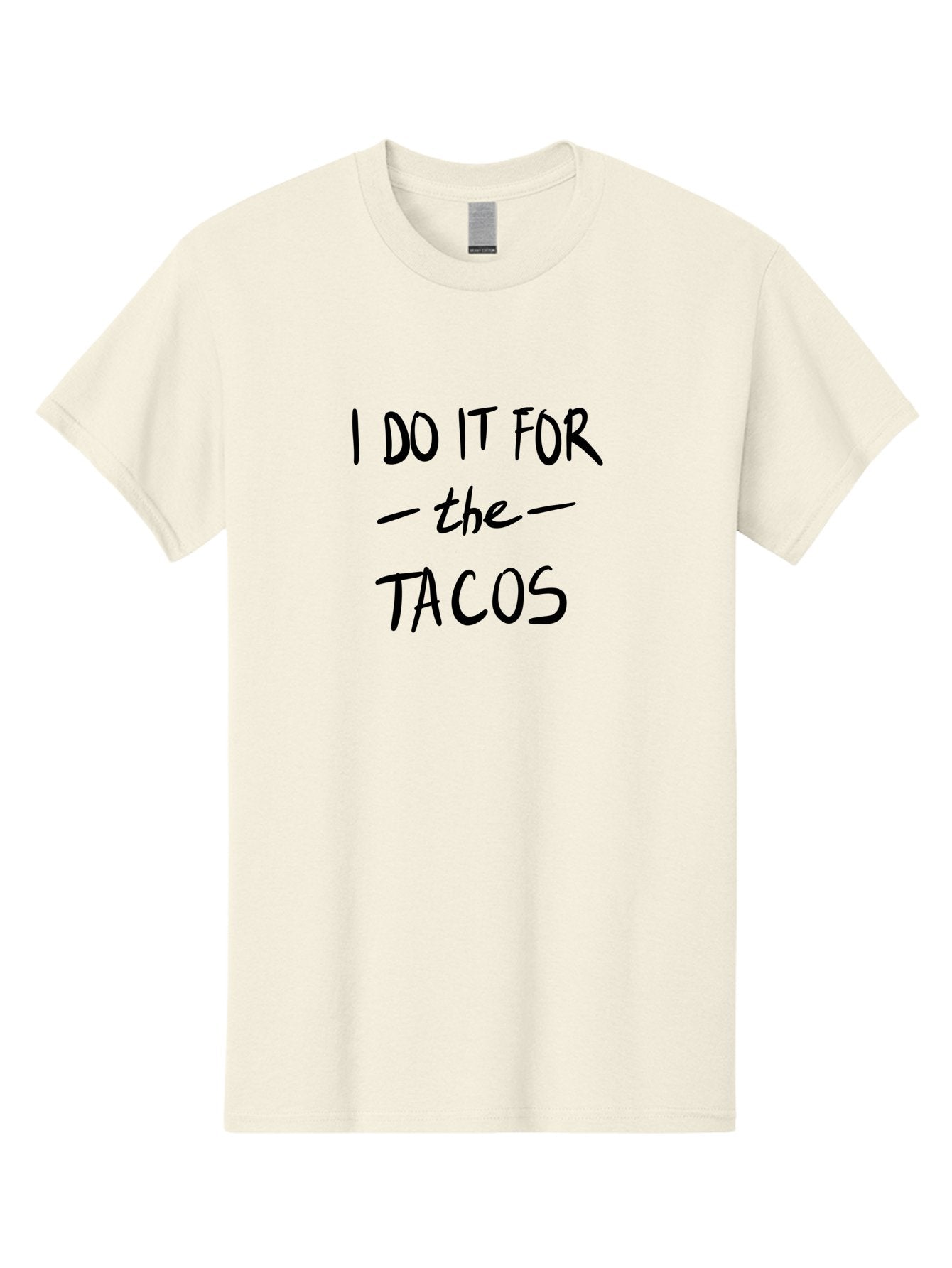 I-Do-It-For-The-Tacos Men'S Graphic Tee, 100% Cotton, Comfortable Casual Summer Wear, Machine Washable, Funny Quote, Taco Love, Foodie Humor, Hilarious Meme, Motivational Phrase, Taco Motivation -  Aaa060 25