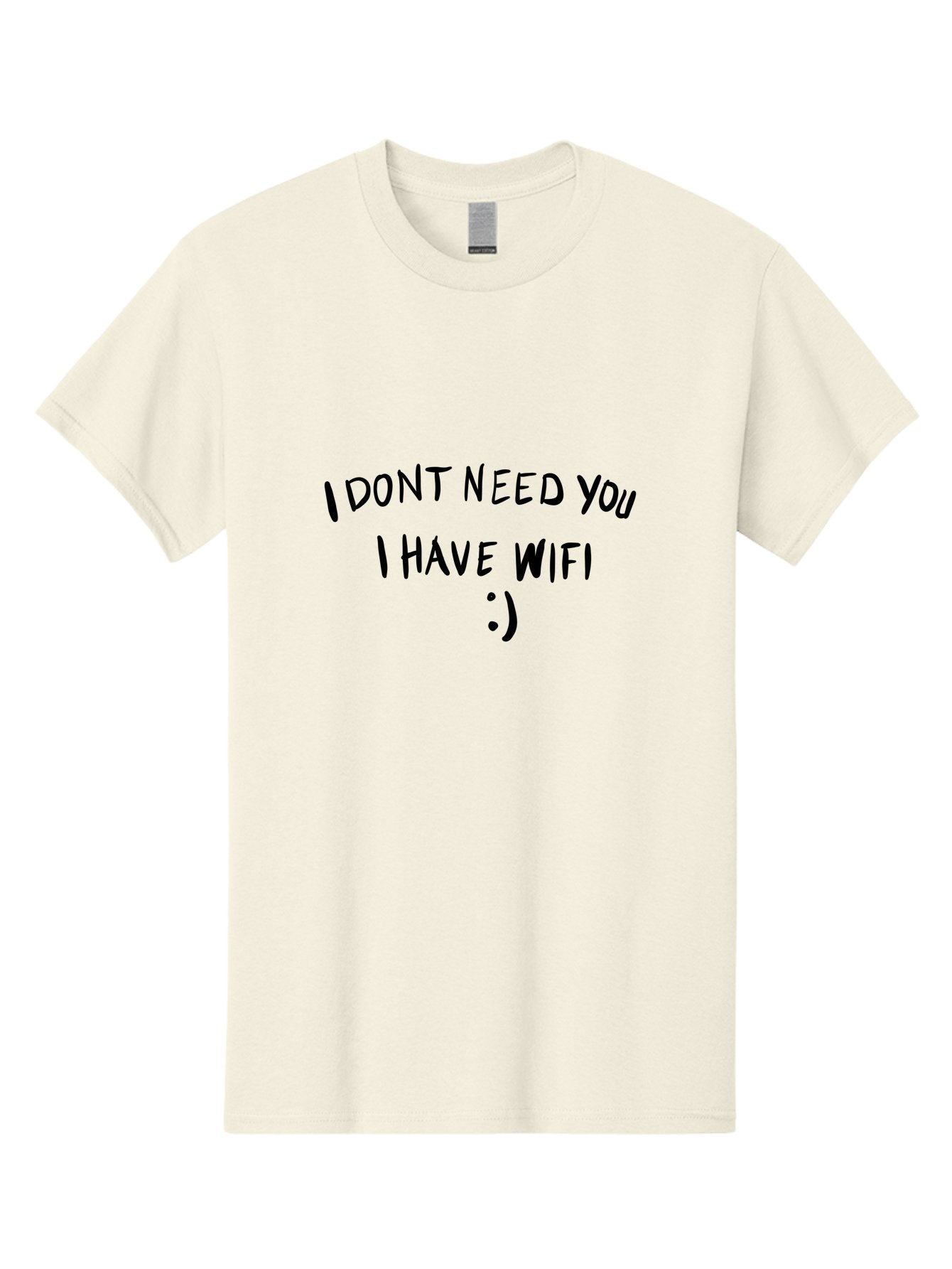 I-Dont-Need-You-I-Have-Wifi Men'S Graphic Tee, 100% Cotton, Comfortable Casual Summer Wear, Machine Washable, Funny Quote, Wifi Humor, Independent Lifestyle, Sassy Phrases, Humorous Sayings, Relatable Memes, Technology Quotes, -  Aaa061 15