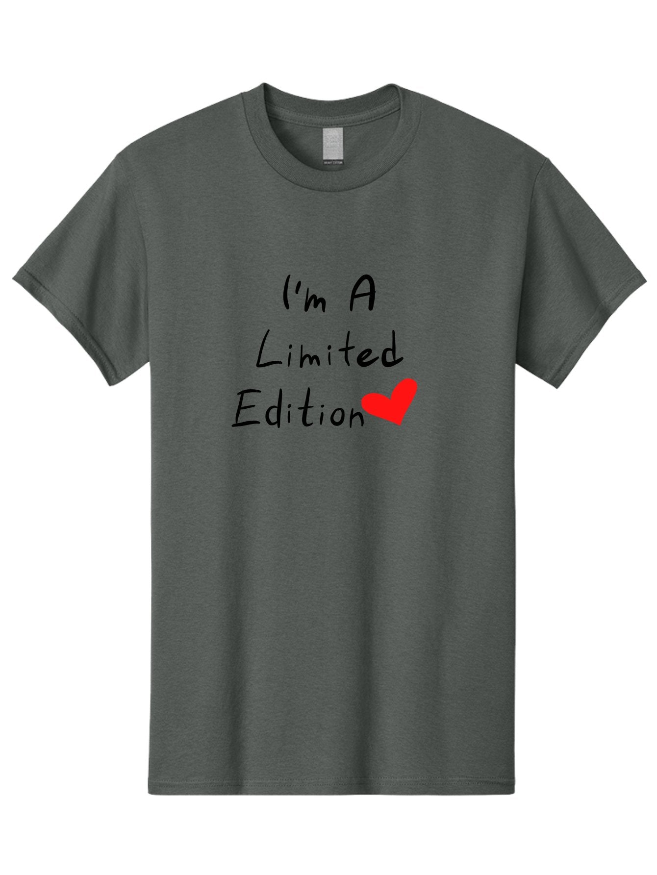 I-M-A-Limited-Edition Men'S Graphic Tee, 100% Cotton, Comfortable Casual Summer Wear, Machine Washable, Limited Edition, Unique, Exclusive, Special, One Of A Kind, Collectible, Red Heart, Handwritten Text, Bold Statement, Quirky Design -  Aaa069 7