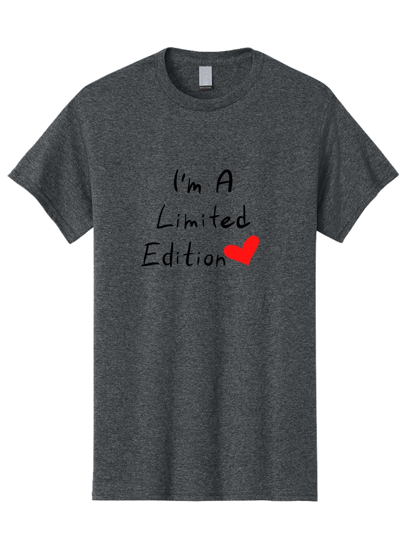 I-M-A-Limited-Edition Men'S Graphic Tee, 100% Cotton, Comfortable Casual Summer Wear, Machine Washable, Limited Edition, Unique, Exclusive, Special, One Of A Kind, Collectible, Red Heart, Handwritten Text, Bold Statement, Quirky Design -  Aaa069 9