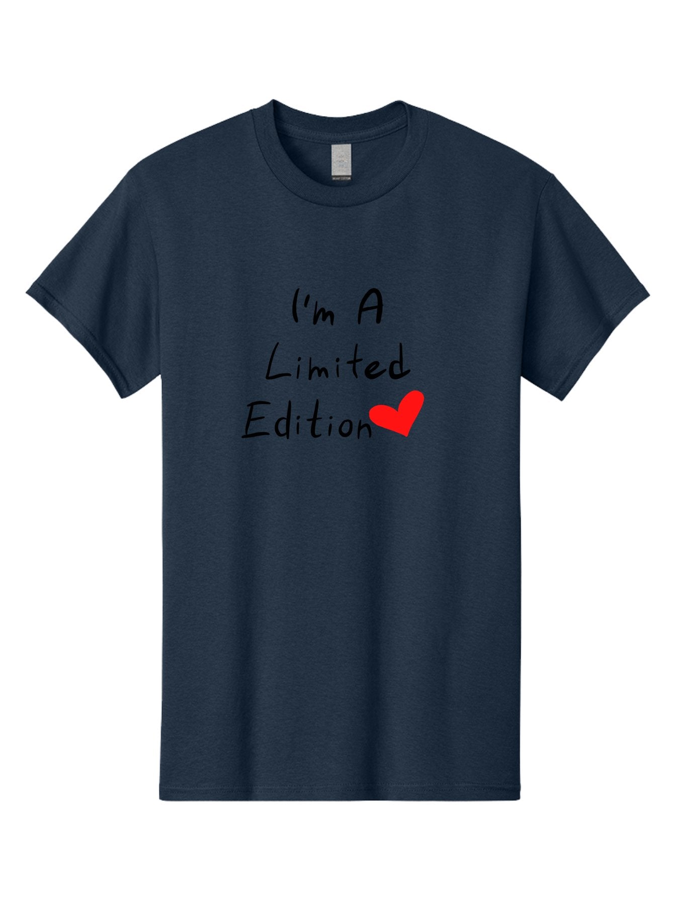 I-M-A-Limited-Edition Men'S Graphic Tee, 100% Cotton, Comfortable Casual Summer Wear, Machine Washable, Limited Edition, Unique, Exclusive, Special, One Of A Kind, Collectible, Red Heart, Handwritten Text, Bold Statement, Quirky Design -  Aaa069 5