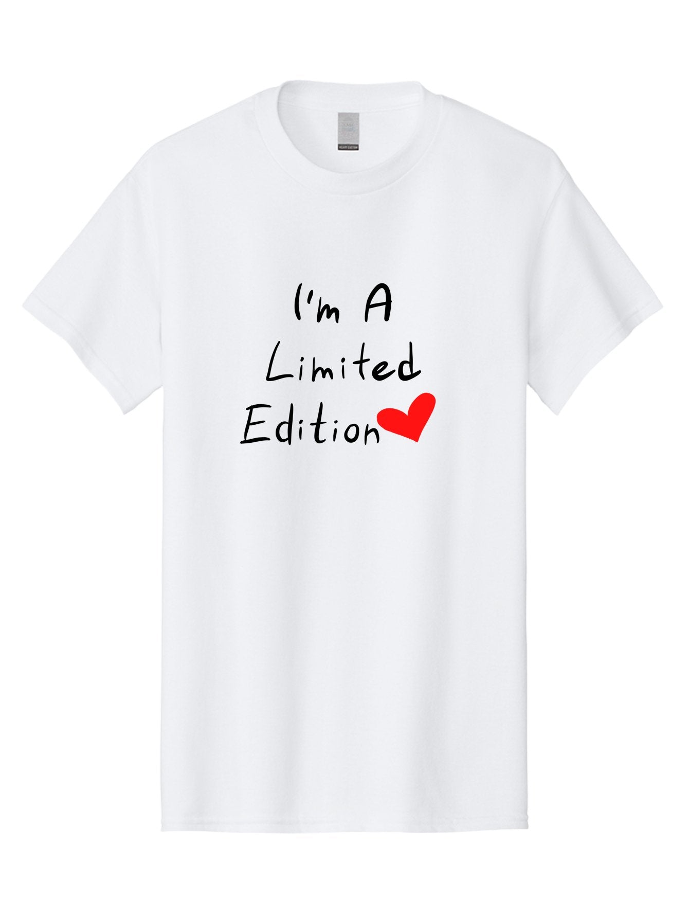 I-M-A-Limited-Edition Men'S Graphic Tee, 100% Cotton, Comfortable Casual Summer Wear, Machine Washable, Limited Edition, Unique, Exclusive, Special, One Of A Kind, Collectible, Red Heart, Handwritten Text, Bold Statement, Quirky Design -  Aaa069 17