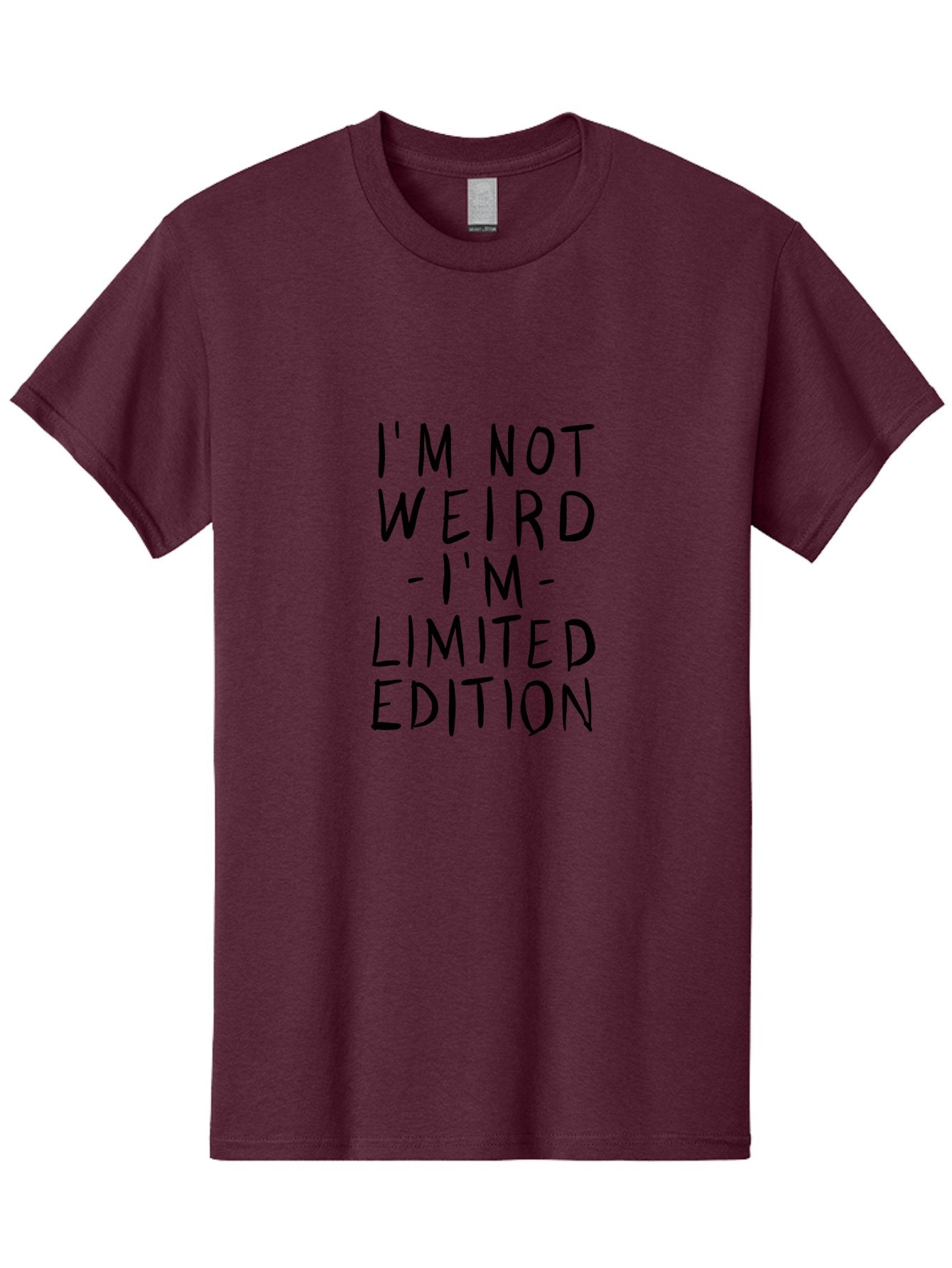 I-M-Not-Weird-I-M-Limited-Edition Men'S Graphic Tee, 100% Cotton, Comfortable Casual Summer Wear, Machine Washable, Unique Personality, Quirky Humor, Inspirational Quote, Funny Saying, Motivational Phrase, Self-Acceptance, Individuality, -  Aaa071 19