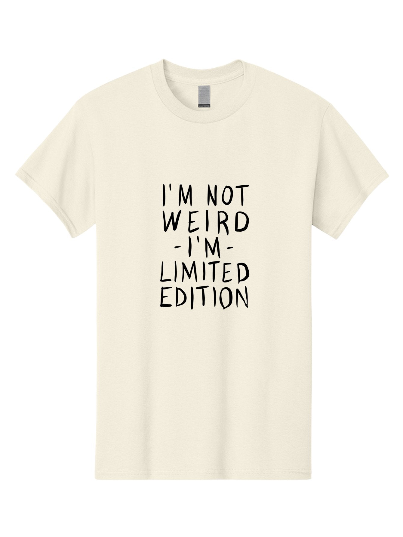 I-M-Not-Weird-I-M-Limited-Edition Men'S Graphic Tee, 100% Cotton, Comfortable Casual Summer Wear, Machine Washable, Unique Personality, Quirky Humor, Inspirational Quote, Funny Saying, Motivational Phrase, Self-Acceptance, Individuality, -  Aaa071 27