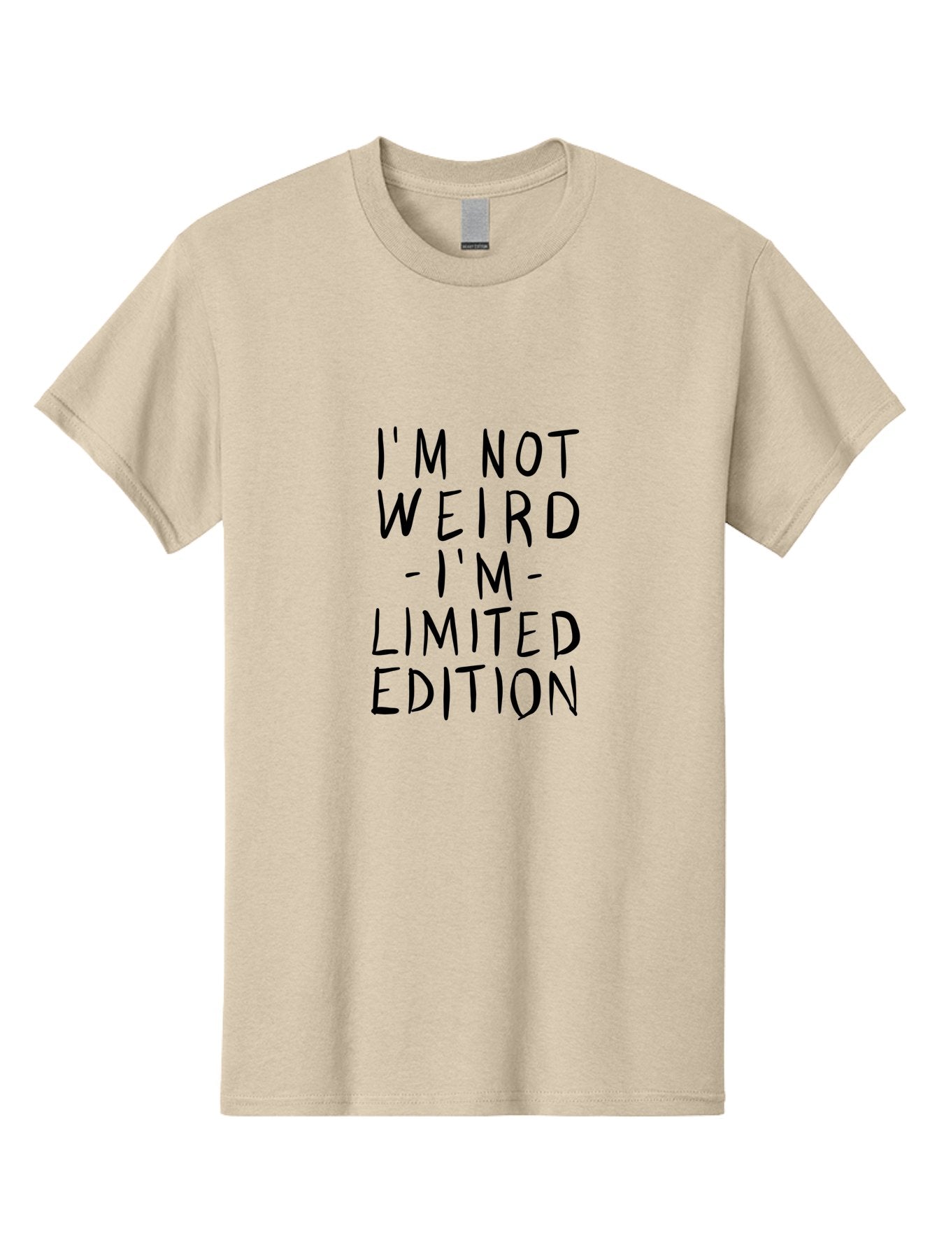 I-M-Not-Weird-I-M-Limited-Edition Men'S Graphic Tee, 100% Cotton, Comfortable Casual Summer Wear, Machine Washable, Unique Personality, Quirky Humor, Inspirational Quote, Funny Saying, Motivational Phrase, Self-Acceptance, Individuality, -  Aaa071