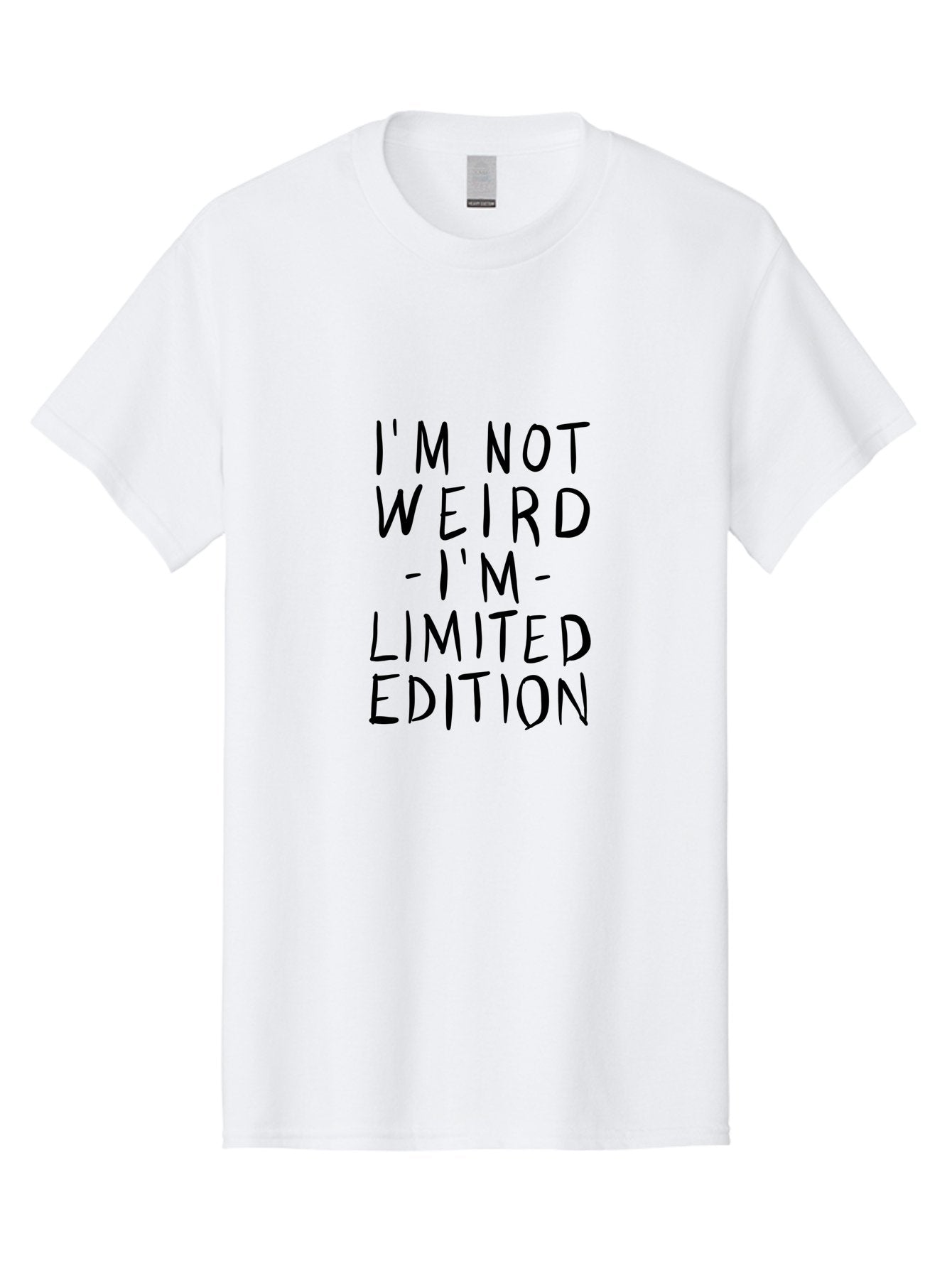I-M-Not-Weird-I-M-Limited-Edition Men'S Graphic Tee, 100% Cotton, Comfortable Casual Summer Wear, Machine Washable, Unique Personality, Quirky Humor, Inspirational Quote, Funny Saying, Motivational Phrase, Self-Acceptance, Individuality, -  Aaa071 7